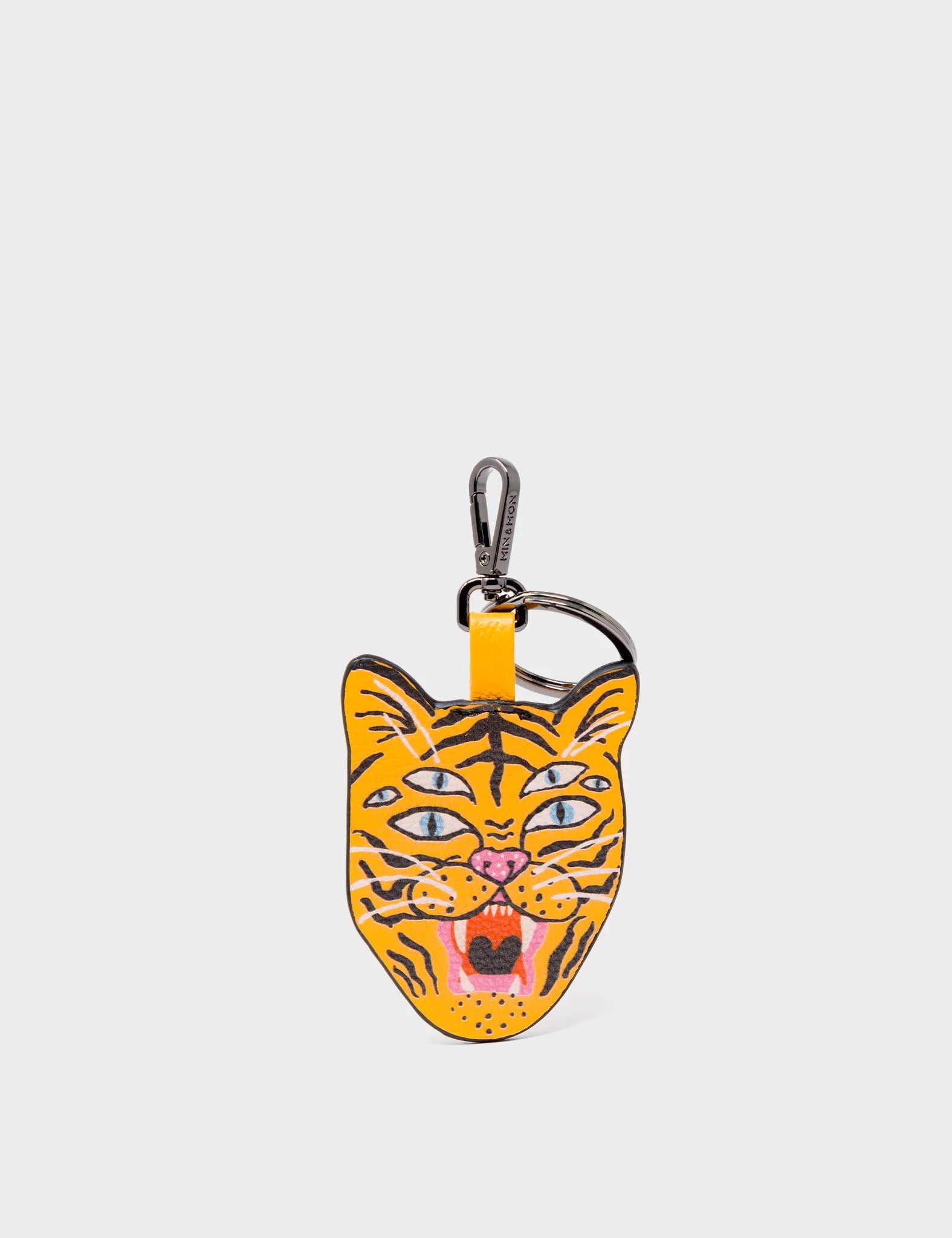 Happy Tiger Marigold Leather Keychain - Stylish & Durable Handmade Keyring for Women & Men - Perfect for Gifts, Travel, and Everyday Use