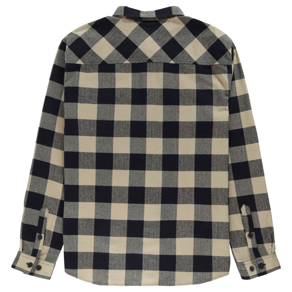 Metal Mulisha Jacked Flannel Shirt - Men's Distressed Plaid Button-Up for Skateboarding & Outdoor Adventures