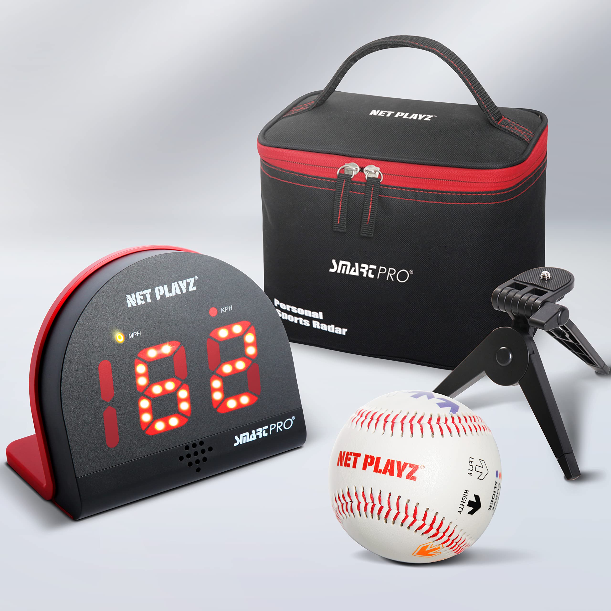 NET-PLAYZ Baseball Pitching Training Aids & Equipment – Speed Radar & Pitch Trainer Kit for Kids, Teens, Adults | Perfect Gift for Baseball Players & Pitchers | Improve Pitching Skills for All Ages & Levels | Ideal for Practice, Games & Training Sessions
