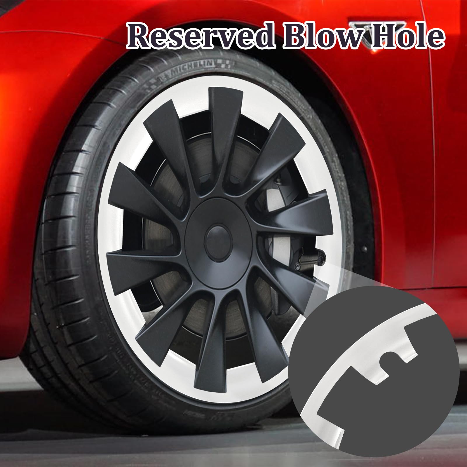 5 PCS 20 Inch Tire Trim Rings for Tesla Model Y 2017-2024 - Wheel Rim Protector, Rim Guard, Hubcaps Cover - Durable Wheel Rim Protection Accessories for Enhanced Style and Safety on Roads