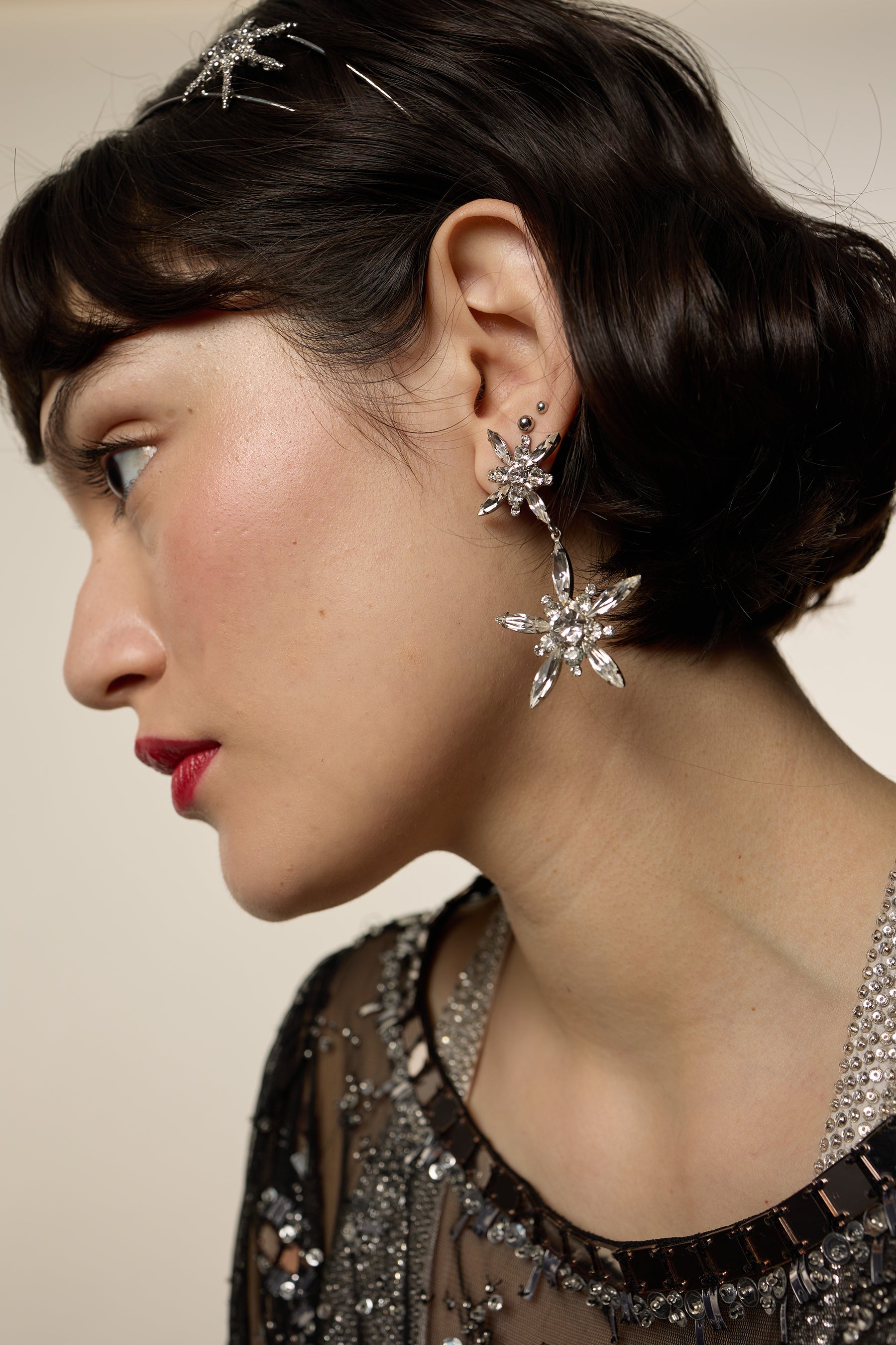 Avril Crystal Drop Earrings for Women - Elegant Dangle Earrings with Sparkling Stones, Perfect for Wedding, Party & Evening Wear