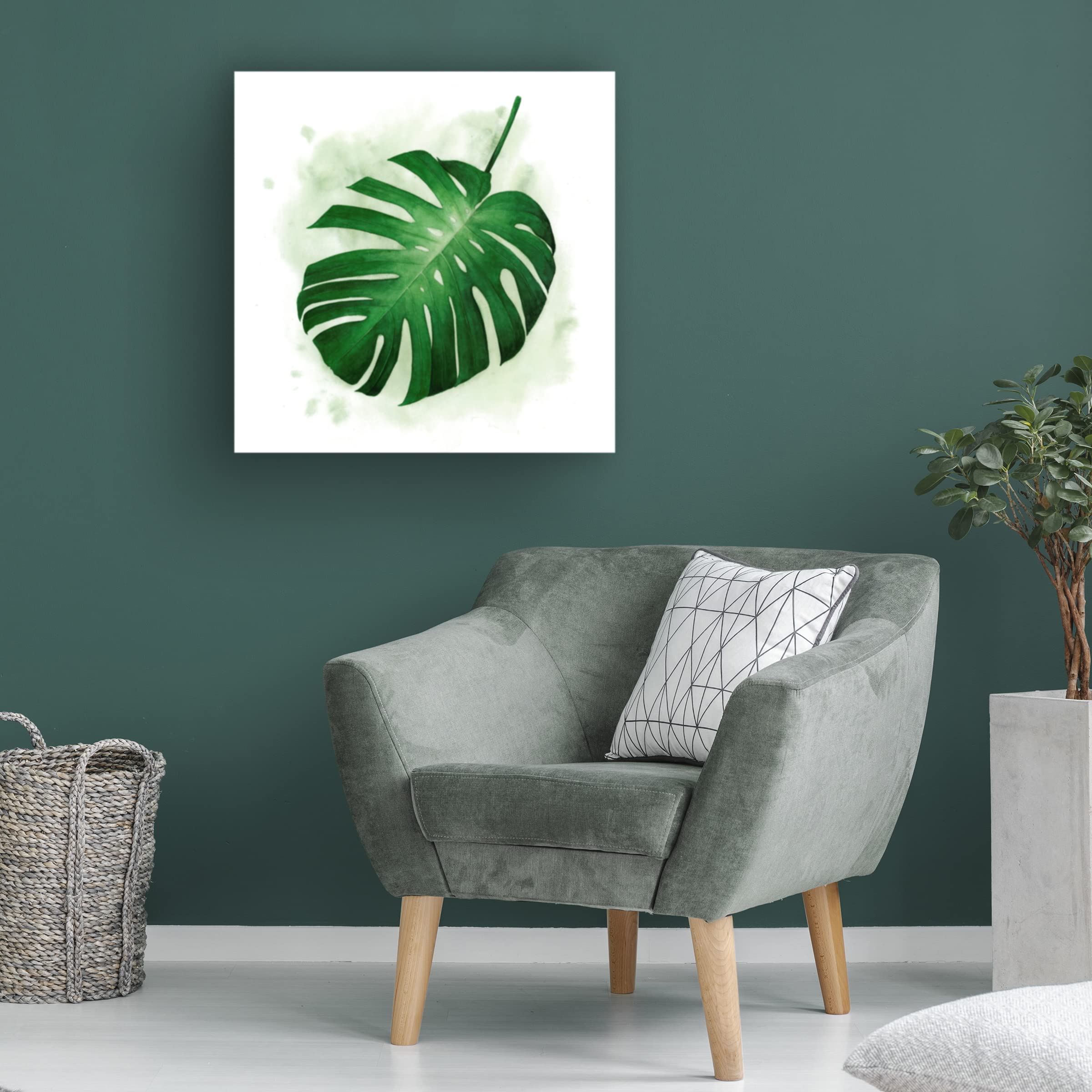 Grace Popp 'Palm Wash II' Canvas Wall Art Print - Modern Tropical Beach Decor for Living Room, Bedroom & Office - Trademark Fine Art Collection