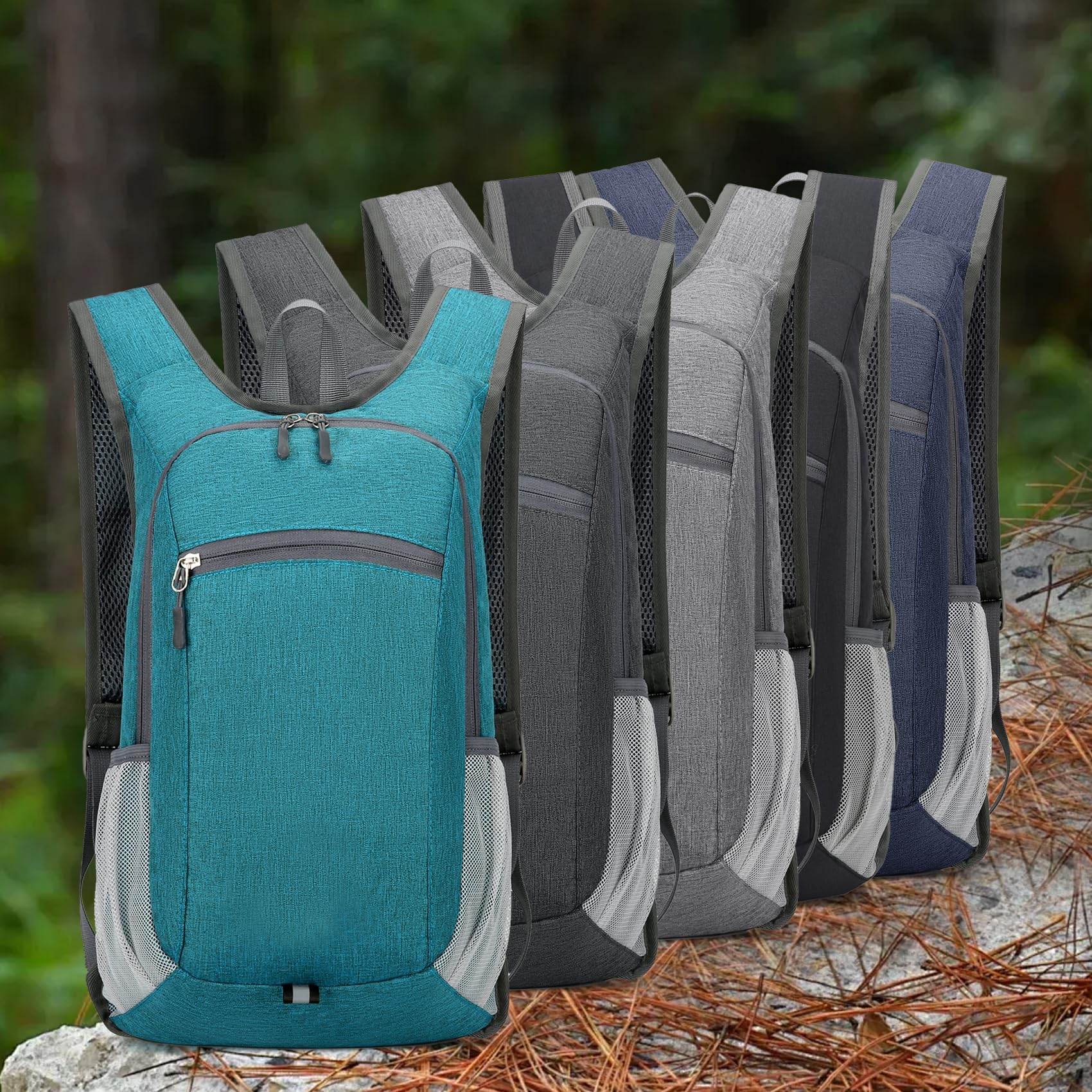 Valleycomfy Lightweight Foldable Hiking Backpack - Compact Travel Daypack for Camping, Hiking & Outdoor Adventures - Water-Resistant Packable Backpack for Women & Men (Dark Blue) - Perfect for Day Trips, Commuting & Travel Accessories