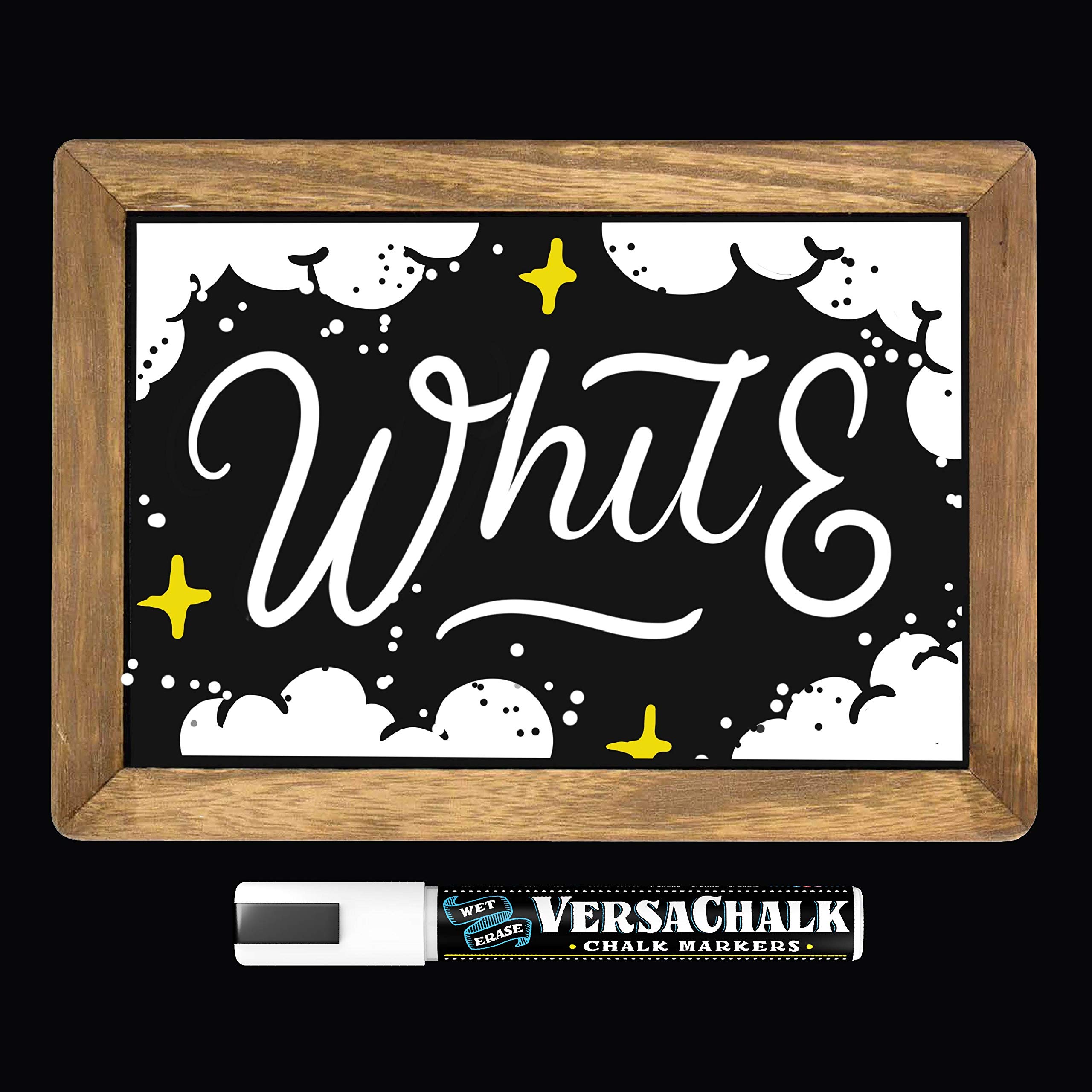 VersaChalk White Chalk Markers - 5mm Bold Tip Wet Erase Dustless Chalkboard Markers for Blackboards, Signs, Menus & Windows - Perfect for Restaurants, Cafes, Classrooms & Home Decor