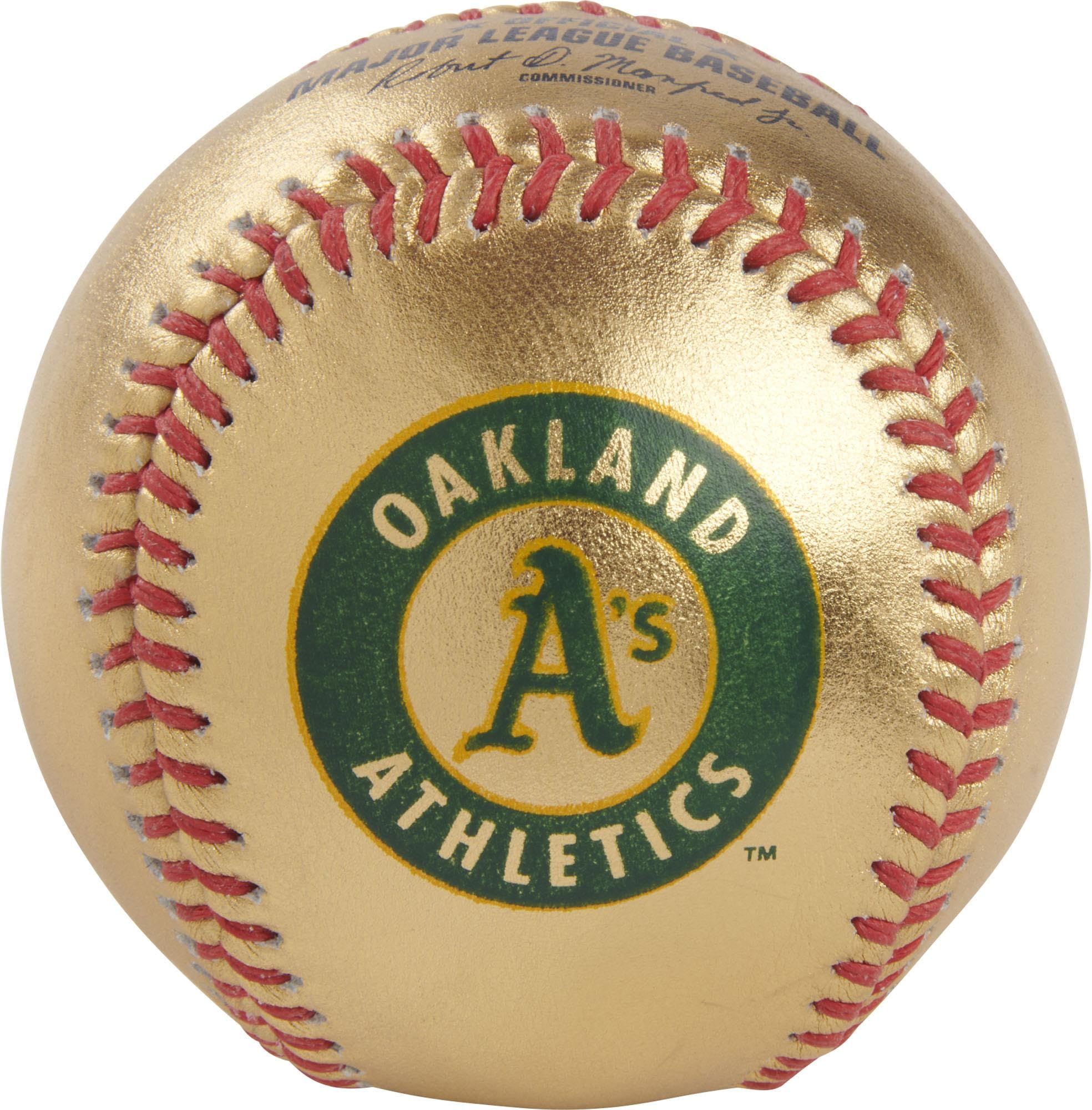 Official Oakland Athletics MLB Baseball by Rawlings - Premium Leather Game Ball for Training, Practice, and Collectors