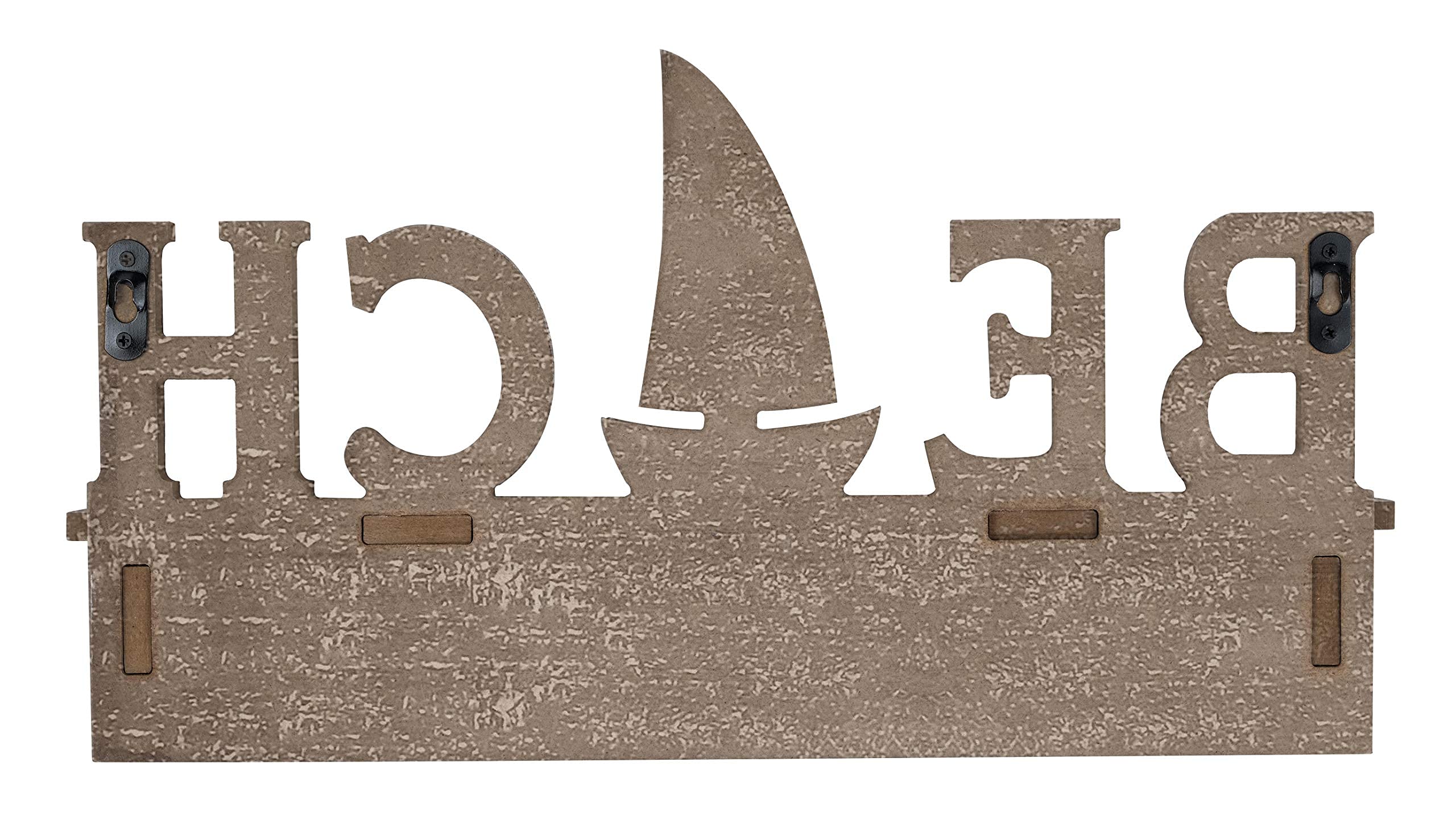 SAILINGSTORY Nautical Beach Wall Decor - Wooden Coat Rack with Shelf & Key Hooks | Perfect for Coastal Home Decor, Entryway Organization & Beach House Style
