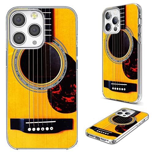 funny yellow Acoustic guitar