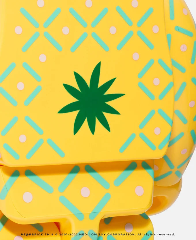 MEDICOM TOY BEARBRICK Clot x Pineapple 100% & 400% BE@RBRICK Collectible Vinyl Art Figure - Perfect for Home Decoration, Gift Giving, and Pop Culture Enthusiasts