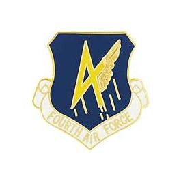USAF Air Force 004th Shield 1 Inch Enamel Lapel Pin - Collectible Military Badge for Uniforms, Hats, Jackets & Backpacks