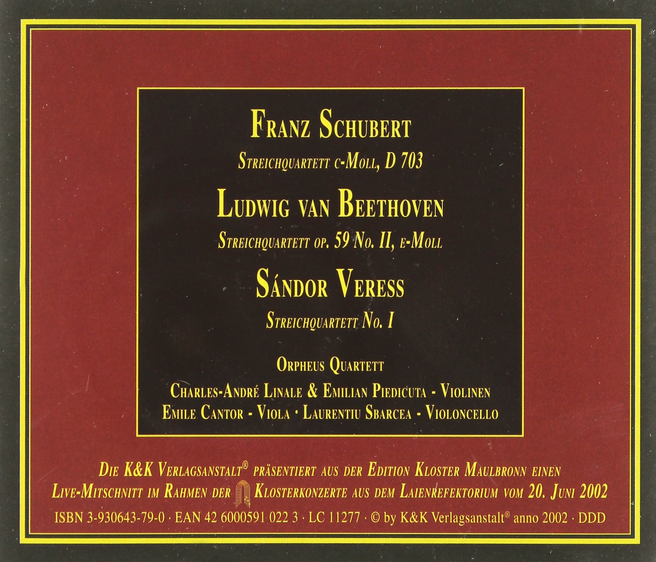 Veress String Quartet No.1, Beethoven Rasumovsky Quartet No.8 & Schubert String Quartet in C Minor D 703 - Classical Music Collection for Relaxation, Study and Dinner Parties