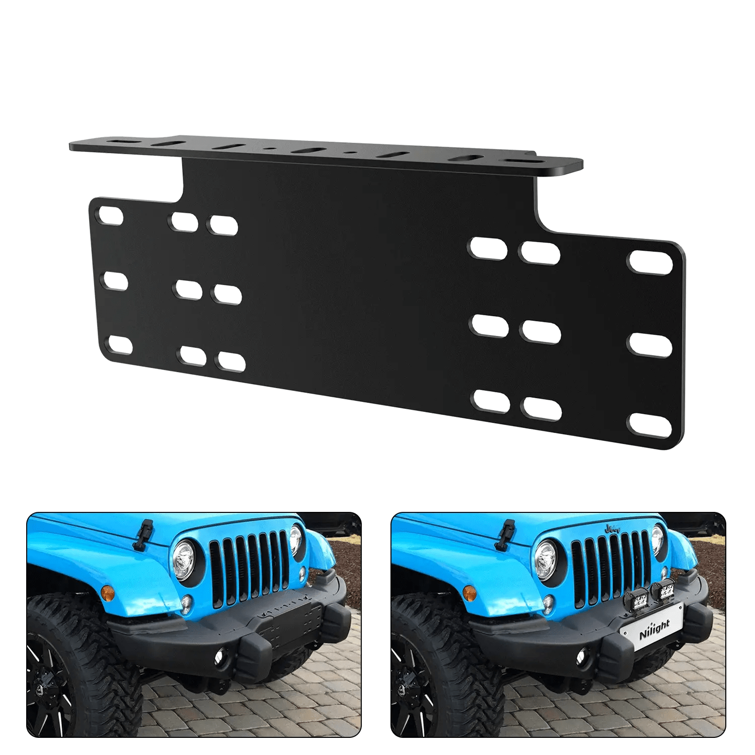 Universal License Plate Mount Bracket - Front Bumper Holder for Cars, Trucks & SUVs | Durable & Adjustable Fit | Perfect for Parking, Toll Roads & Vehicle Identification