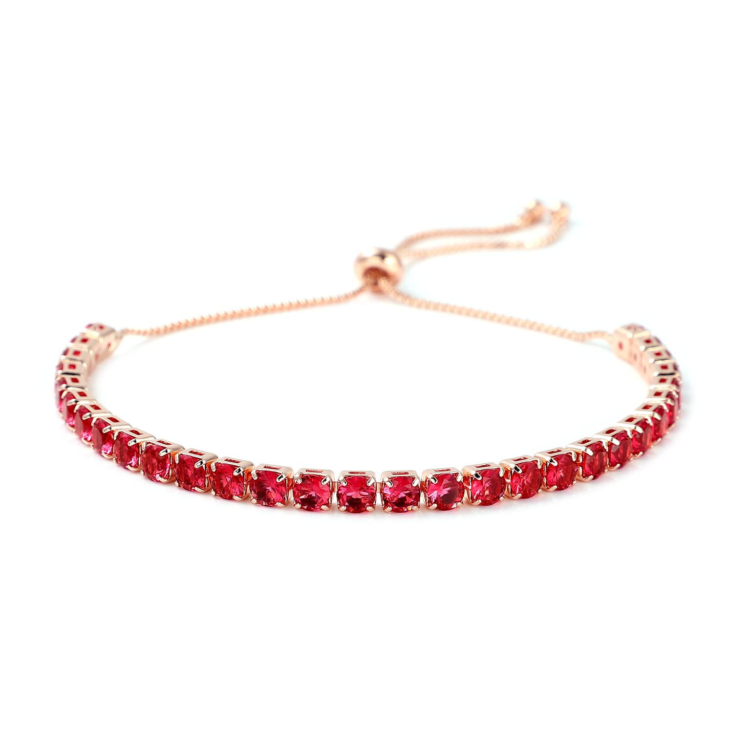 Shop LC Pink Cubic Zirconia Adjustable Bolo Bracelet for Women - Elegant Jewelry Gift for Graduation, Birthday & Special Occasions | Perfect for Everyday Wear, Parties & Formal Events