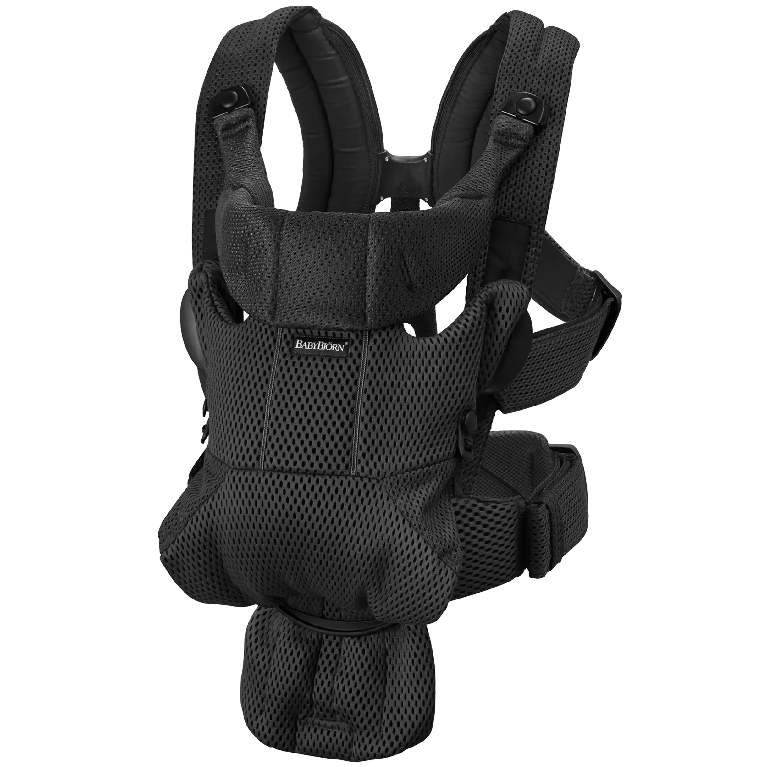 Baby Bjorn Baby Carrier Free - Ergonomic, Breathable Black Mesh Infant Carrier for Hands-Free Parenting - Perfect for Hiking, Shopping & Travel