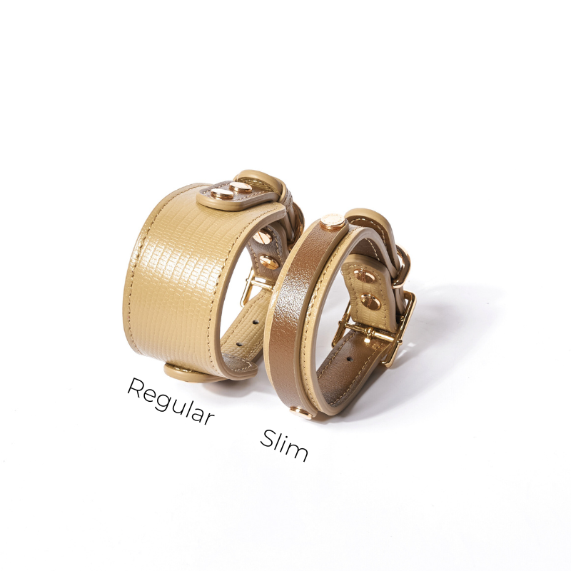 Slim Palais Genuine Leather Dog Collar - Adjustable & Stylish for Small to Medium Dogs - Perfect for Daily Walks, Training & Fashion Accessories