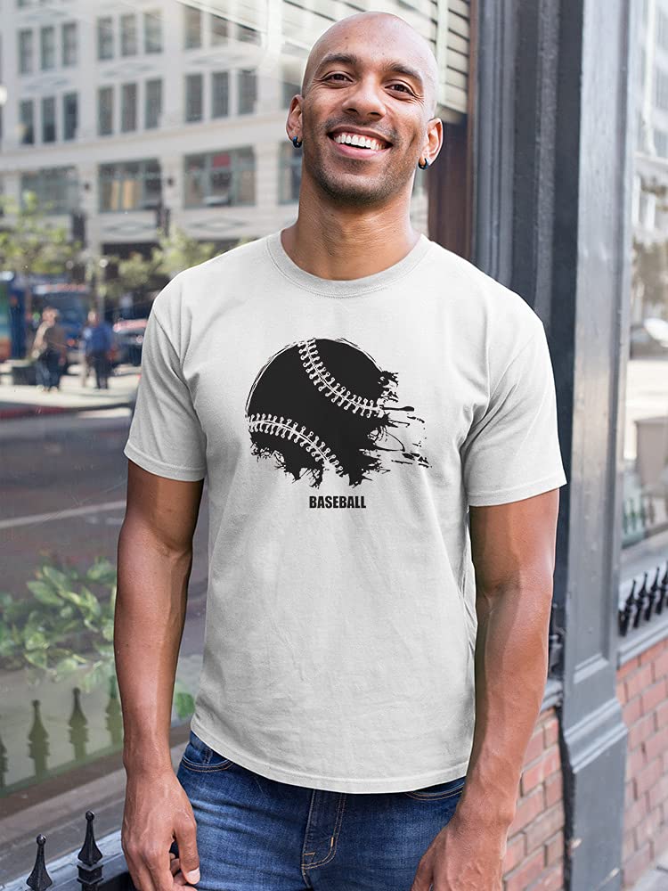 Smartprints Baseball Dripping Paint Graphic T-Shirt for Men - Trendy Streetwear & Casual Fashion Tee for Everyday Wear