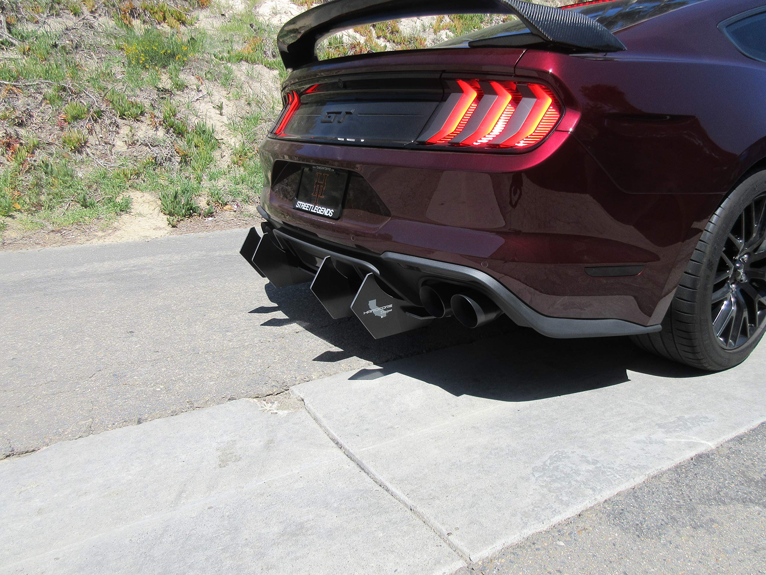 Hardcore Designs Rear Diffuser for Ford Mustang GT (2018-2022) | High-Performance Aerodynamic Upgrade | Made in USA | Perfect for Track Days & Street Racing