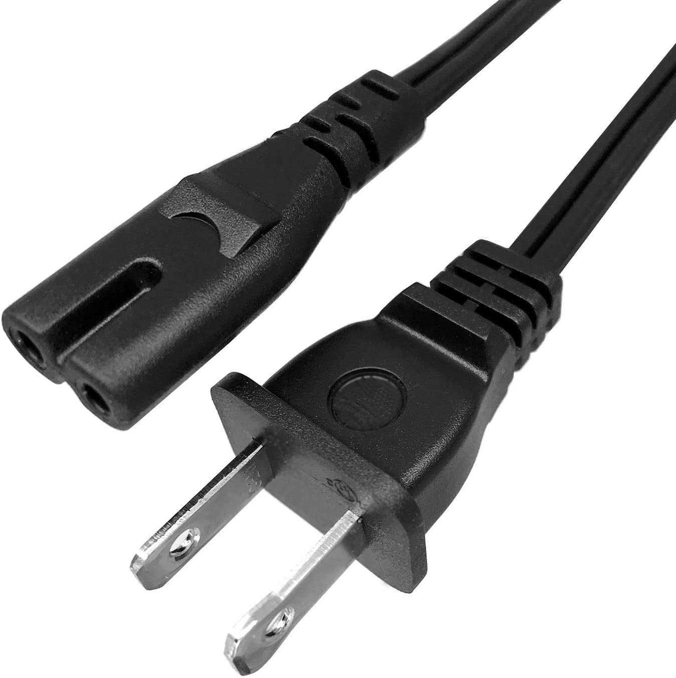 8.2ft Printer Power Cord Replacement for HP Deskjet 3755 2755 2732 2652 2640 2622 3752 3639 2655 3630 1112 2636 Plus 4155 4152 - 2 Prong AC Power Cable for Home & Office Printers