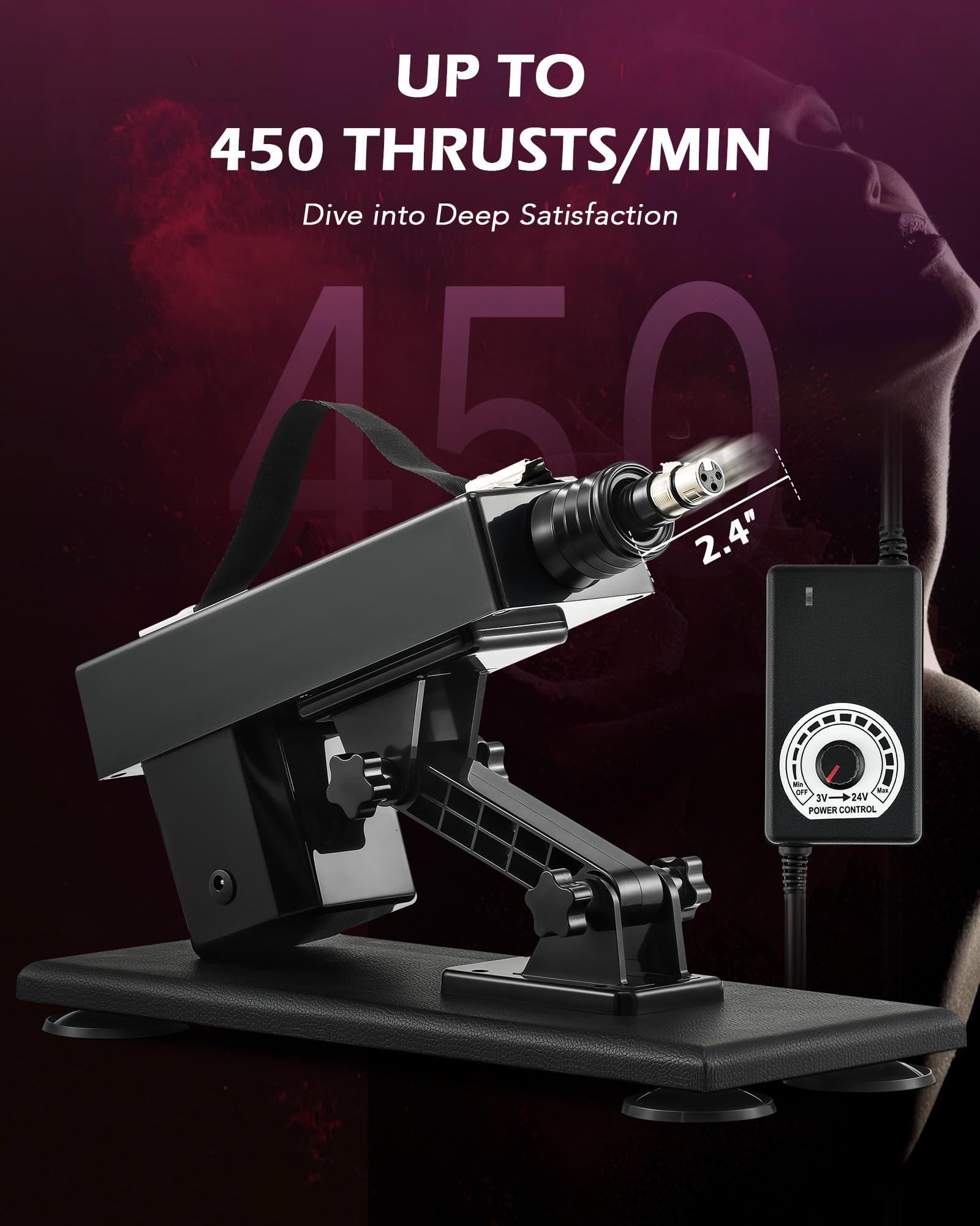 SENSUA Automatic Thrusting Sex Machine for Women & Men - 5 Dildos, Extension Bar & Suction Cup - Adult Sex Toy for Couples, Vaginal & Anal Stimulation - Perfect for Solo Play, Couples Bonding & BDSM Exploration