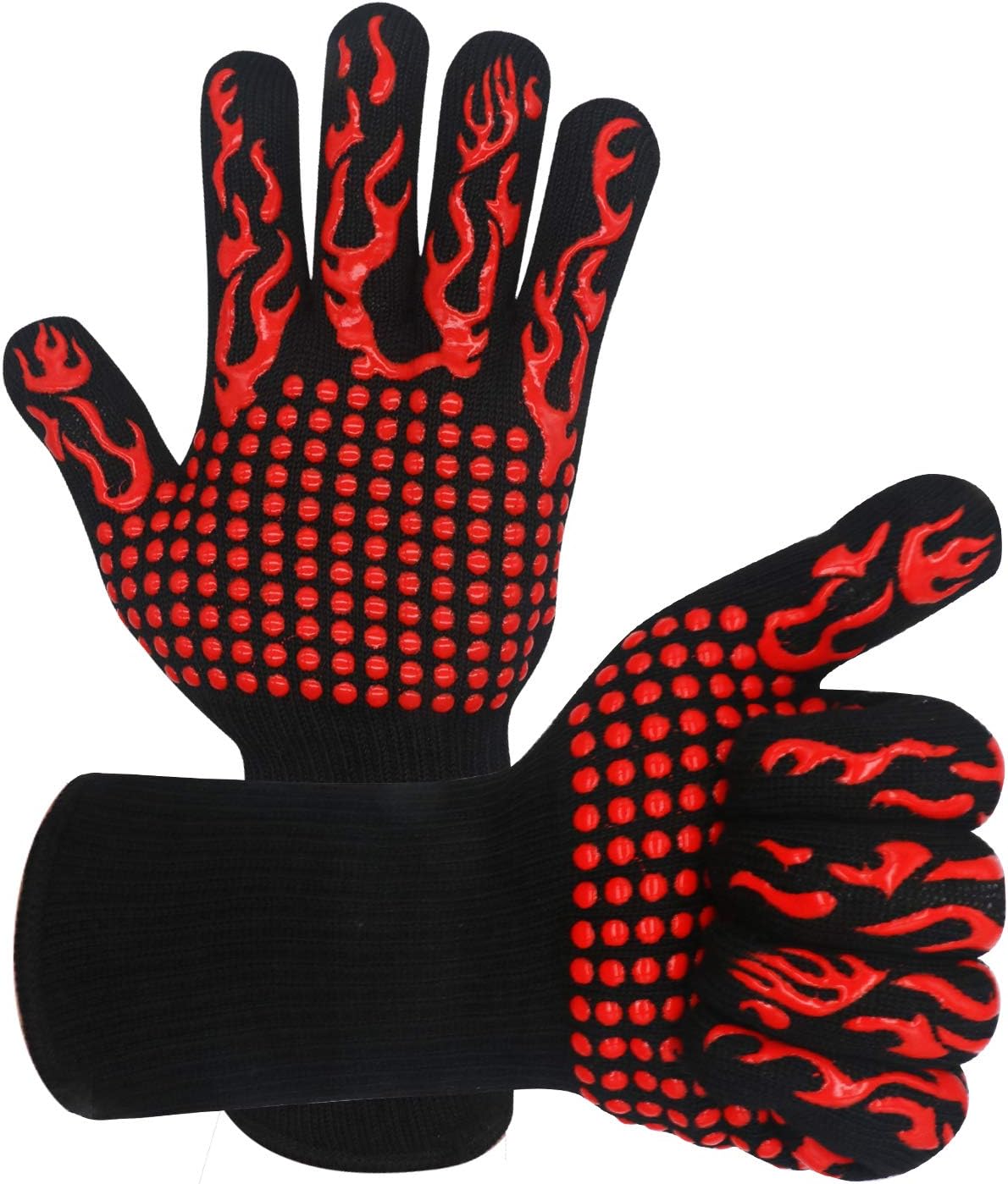 Heat Resistant BBQ Gloves - Fireproof Oven Mitts for Grilling, Smoking & Baking - Perfect for Outdoor Cooking, Camping & Kitchen Use