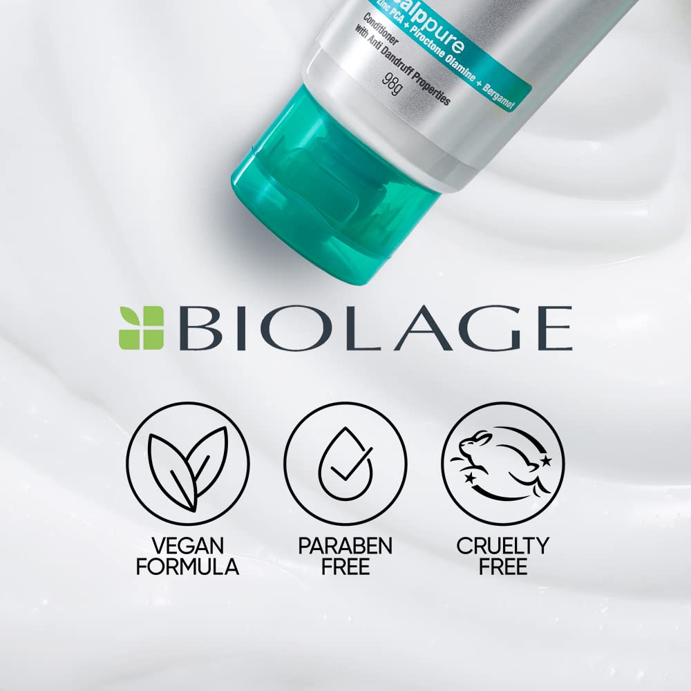 Biolage Professional Scalppure Anti-Dandruff Shampoo for Dry & Itchy Scalp - Flake-Free Hair Care with Pyrithione Zinc - Ideal for Daily Use & Sensitive Scalp