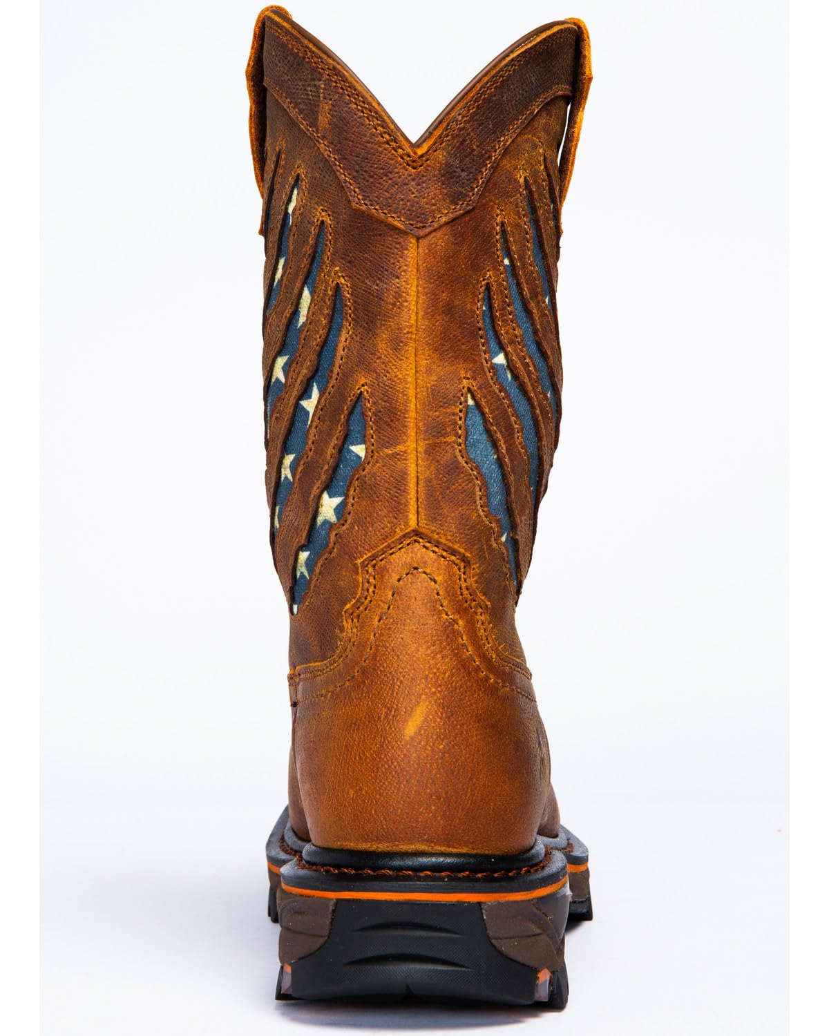 Cody James Men's Flag Western Work Boots with Nano Composite Toe - DBP-3-A | Comfortable & Durable Cowboy Boots for Construction, Ranch Work & Outdoor Activities