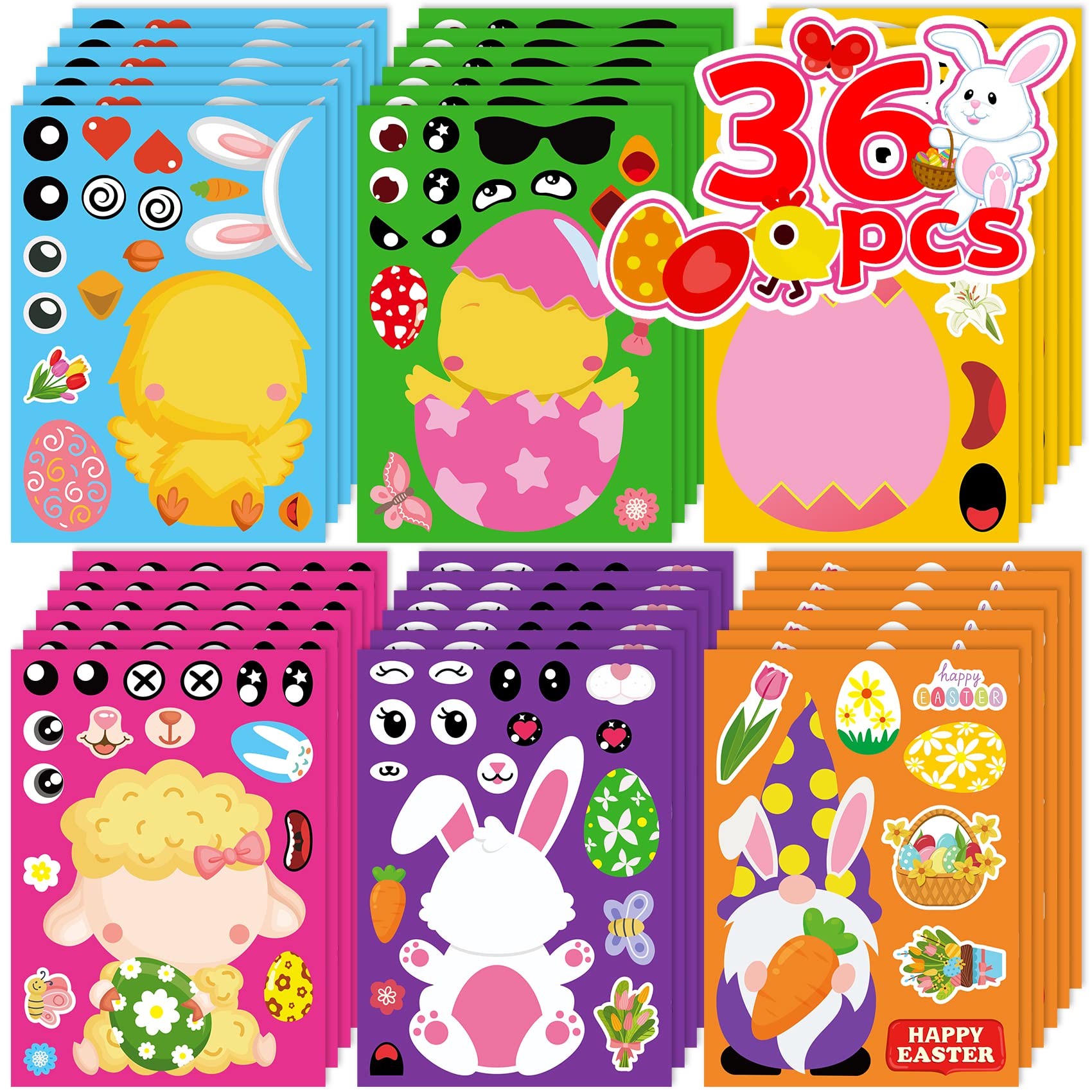 Easter Stickers for Kids - Fun Holiday Decals for Scrapbooking, DIY Crafts & Party Favors | MISS FANTASY