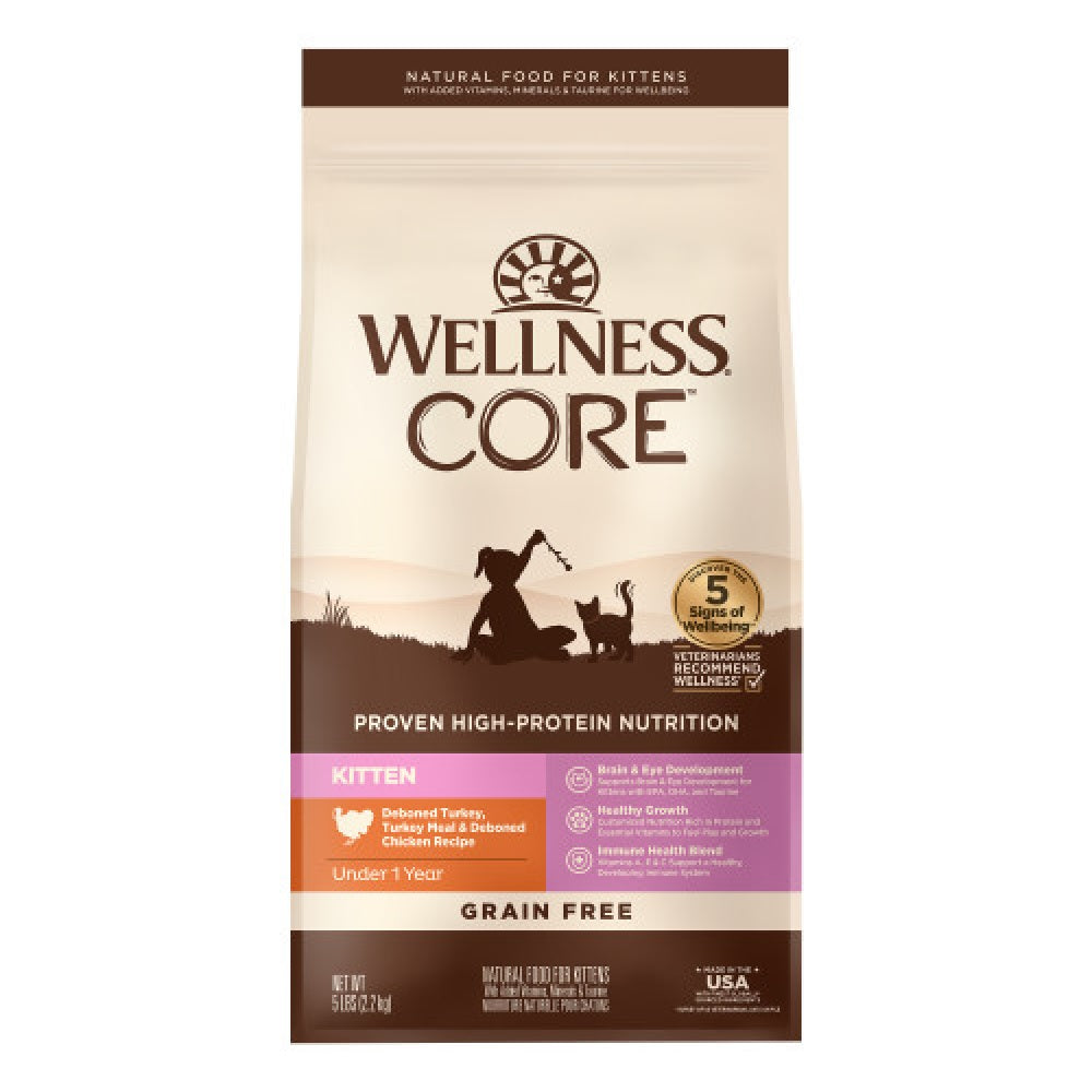 Premium CORE Deboned Turkey & Chicken Kitten Dry Food - High-Protein Grain-Free Recipe for Healthy Growth - Perfect for Indoor Kittens & Picky Eaters
