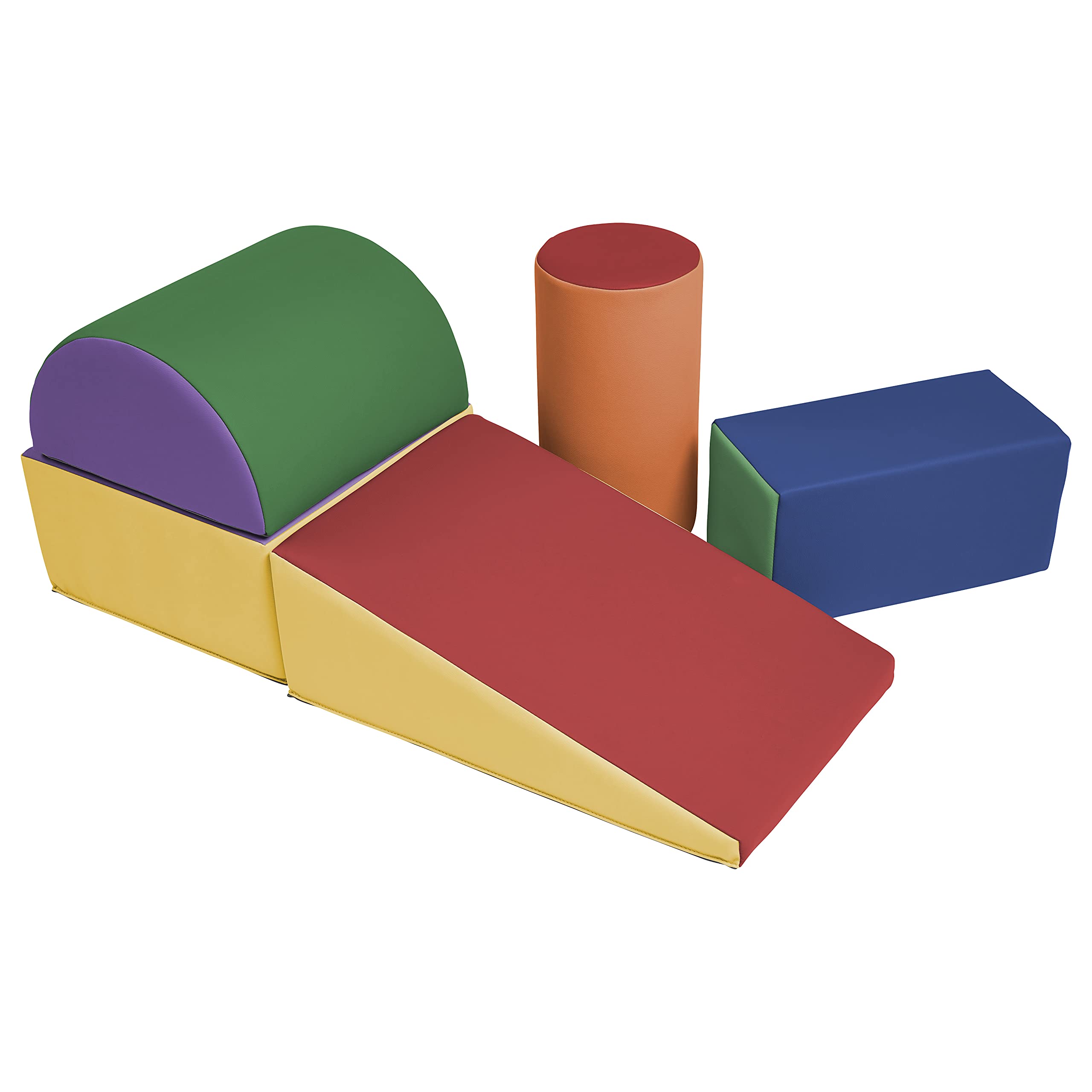ECR4Kids SoftZone Climb and Crawl Playset - 5-Piece Foam Building Blocks for Toddlers | Safe Indoor Play Equipment for Daycare, Preschool & Home Playroom