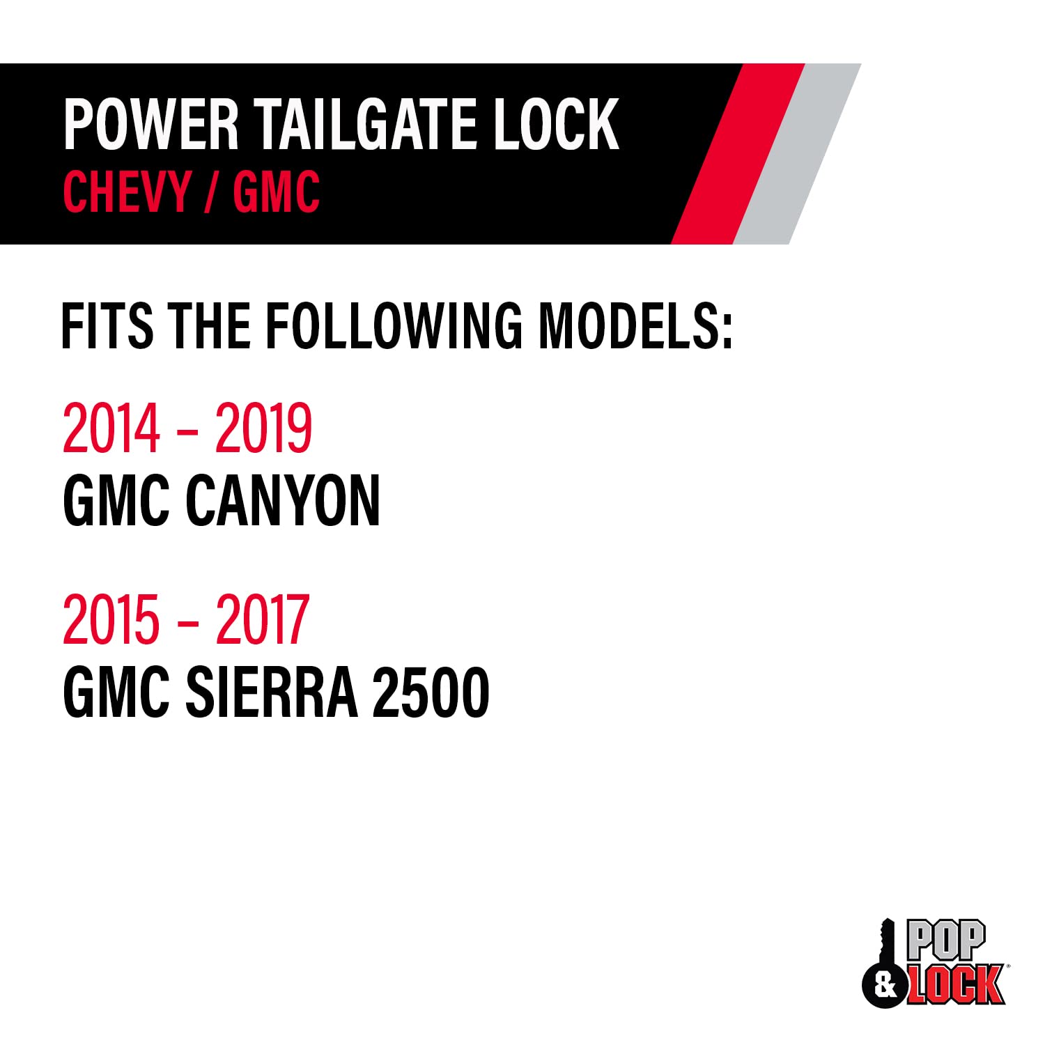 Pop & Lock PL8140 Power Tailgate Lock Kit - Compatible with Chevrolet Silverado 1500 & GMC Sierra 1500/2500 Trucks | Secure Anti-Theft Solution | Perfect for Parking Lots, Job Sites & Outdoor Adventures