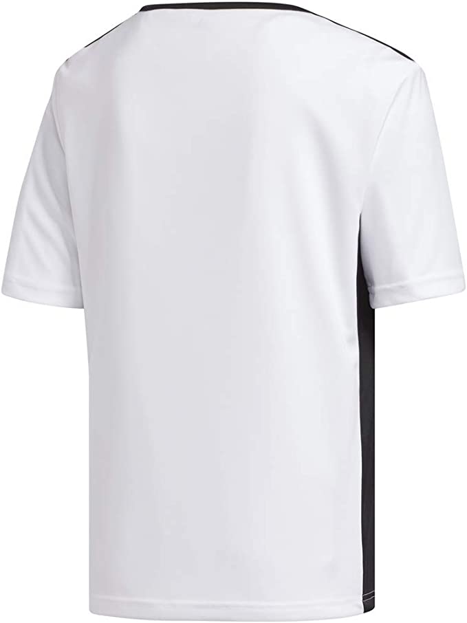 adidas Boys' Entrada 18 Soccer Jersey - Medium, White/Black, Aeroready Technology - Perfect for Youth Soccer Games & Training