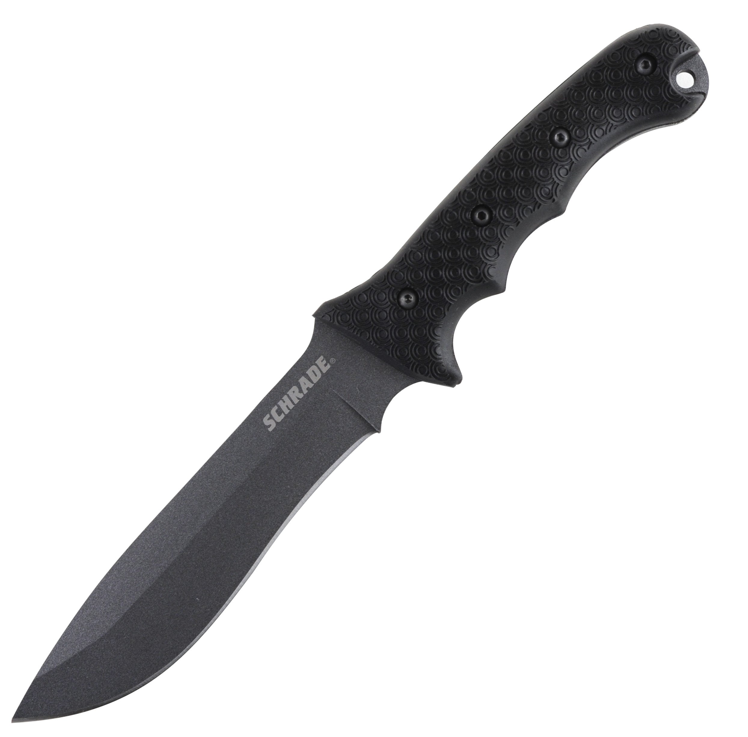 Schrade SCHF9 12.1 Inch High Carbon Steel Fixed Blade Survival Knife - 6.4 Inch Kukri Point Blade with TPE Handle for Outdoor Camping, Hunting, Bushcraft & Tactical Use | Perfect for Wilderness Survival, Backpacking & Emergency Preparedness