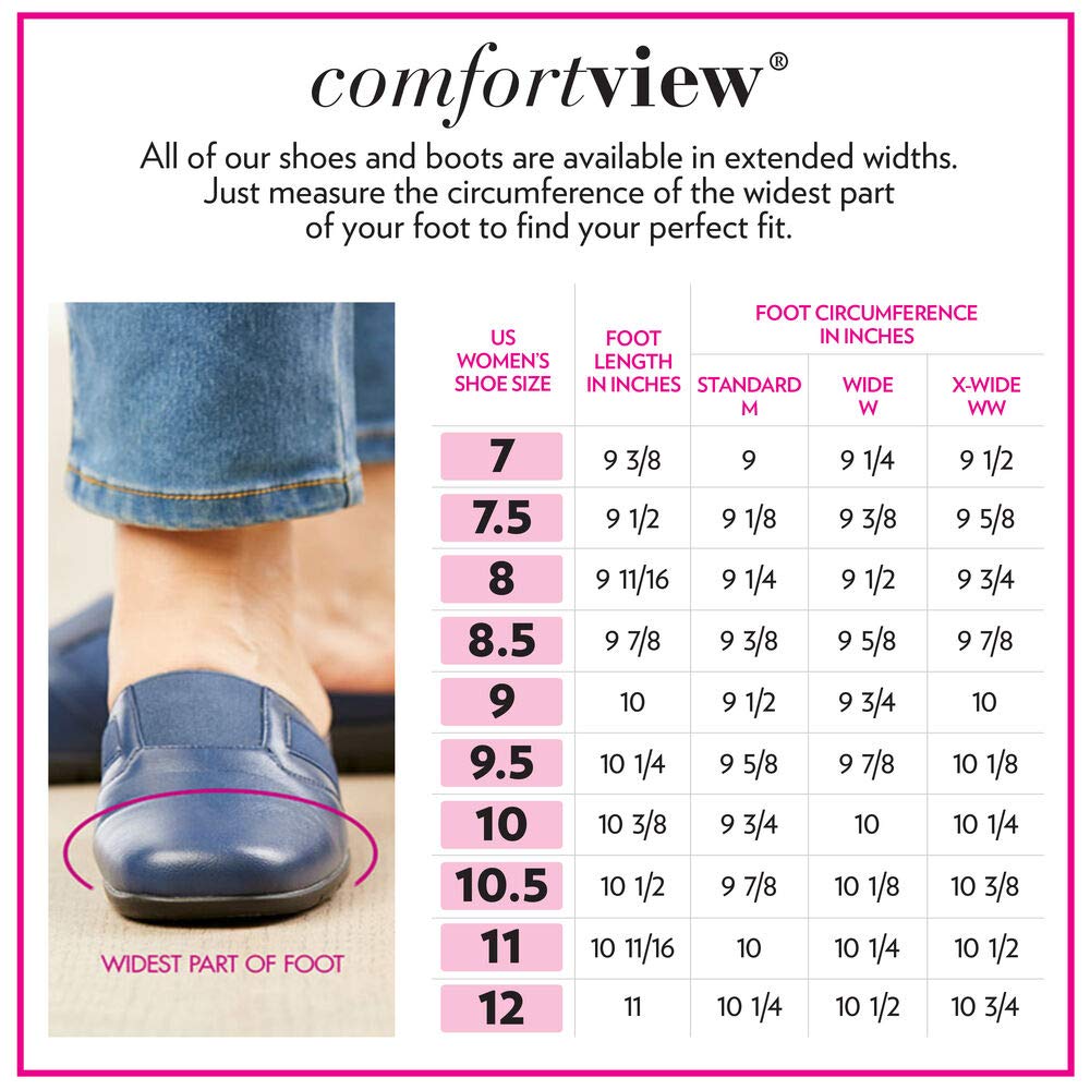 Comfortview Women's Wide Width The Marleigh Sneaker - Breathable Walking Shoes for Women with Arch Support | Perfect for Walking, Travel & Casual Wear