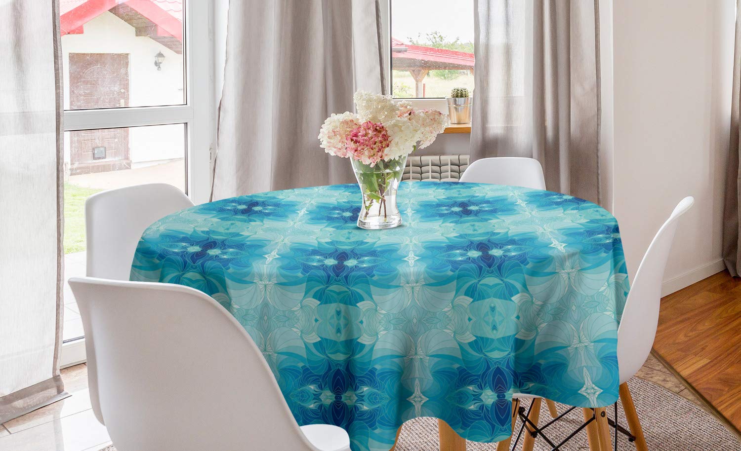 Ambesonne Abstract Round Tablecloth 60
