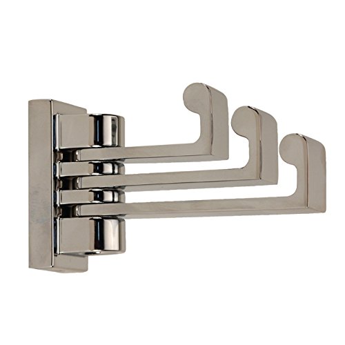 A6885-PC Transitional Luna Robe Hooks, Polished Chrome - Perfect for Bathroom, Bedroom & Closet Organization