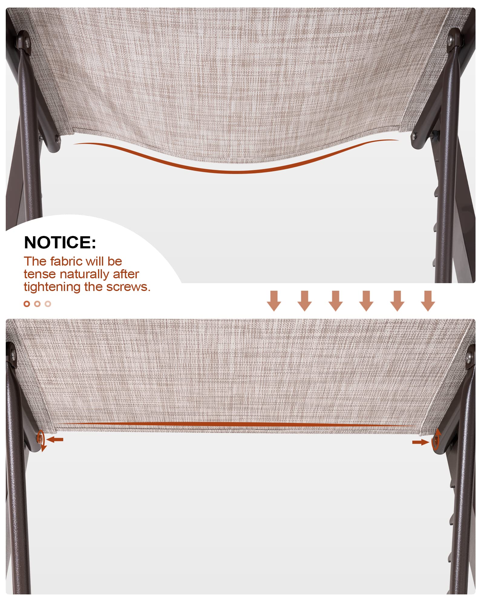 Crestlive 2-Piece Outdoor Lounge Chair Set - Aluminum Pool Chaise Lounge Chairs with 5-Position Adjustable Recliner, All-Weather Patio Furniture for Beach, Yard & Poolside Relaxation (Beige) | Perfect for Sunbathing, Lounging by the Pool or Backyard Relaxation