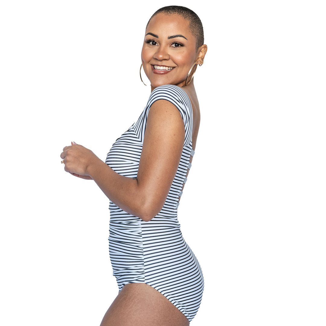 Bardot Women's One Piece Swimsuit - Sexy High Cut Bathing Suit with Tummy Control for Beach, Pool & Vacation | Plus Size Swimwear for Summer