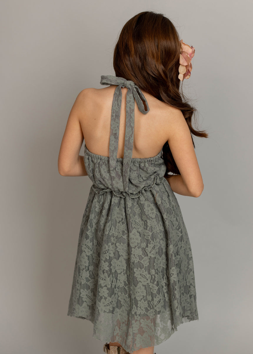 Sonyah Women's Neutral Green Dress - Elegant Casual & Party Wear for Everyday Style