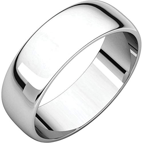 6mm Sterling Silver Half Round Light Band Ring Size 9.5 - Elegant Wedding Band, Anniversary Gift for Her, Perfect for Everyday Wear & Special Occasions