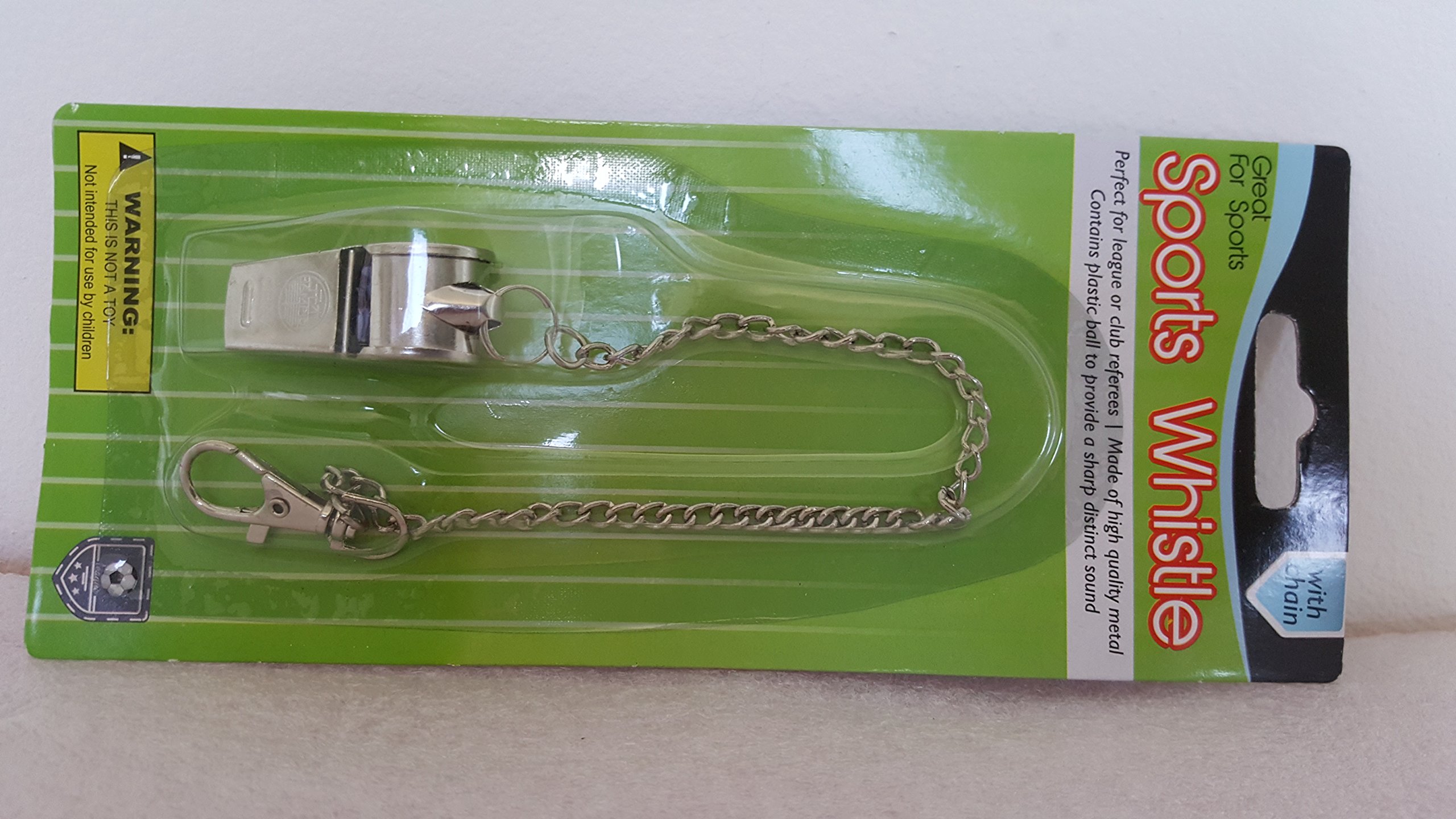 Bulk Whistles with Chain - Silver Metal Safety Whistle for Sports, Lifeguards, Coaches, and Emergency Situations