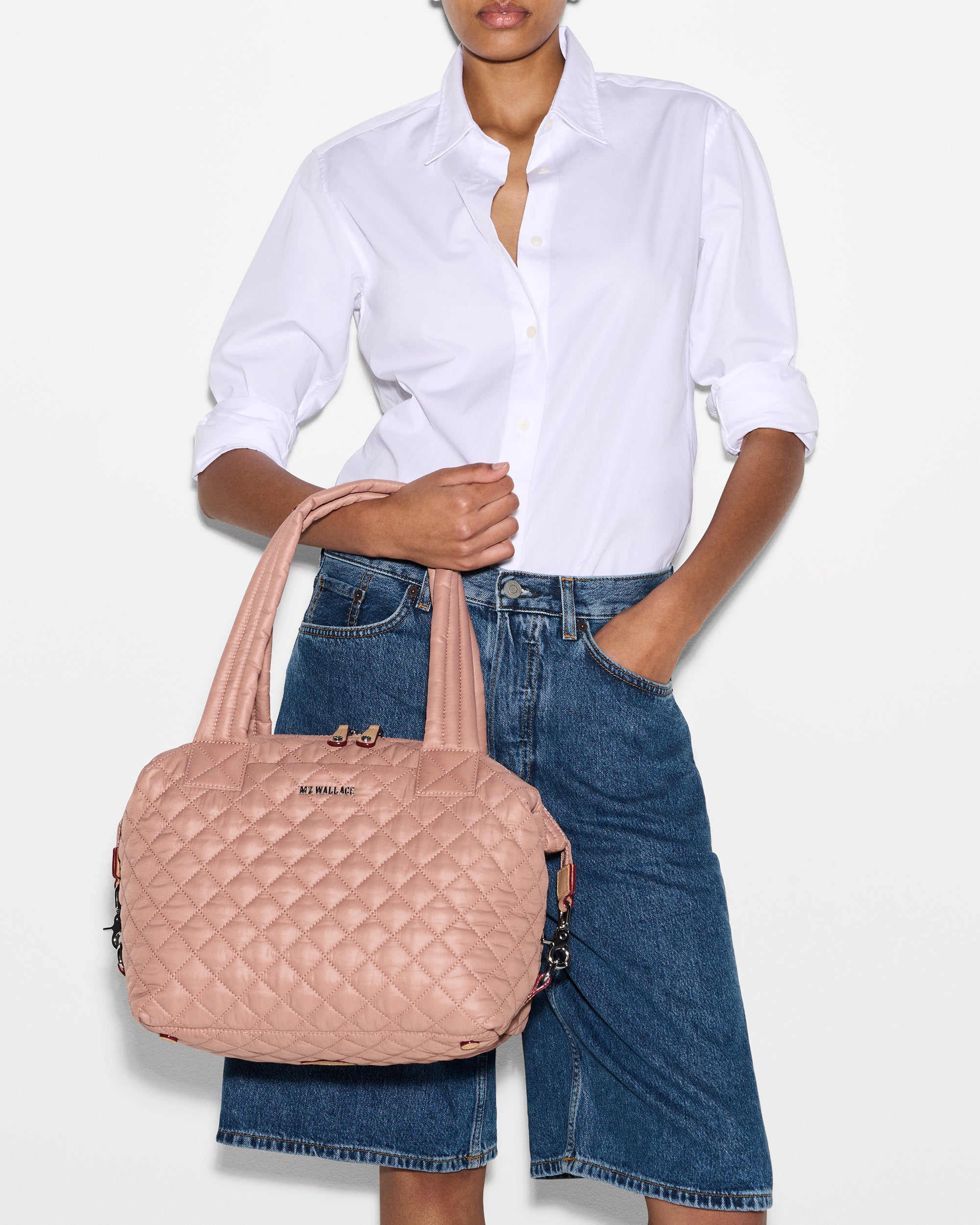 Dusty Rose Medium Sutton Deluxe Handbag - Elegant Crossbody Purse for Women, Fashionable Shoulder Bag with Adjustable Strap | Perfect for Work, Travel & Daily Use