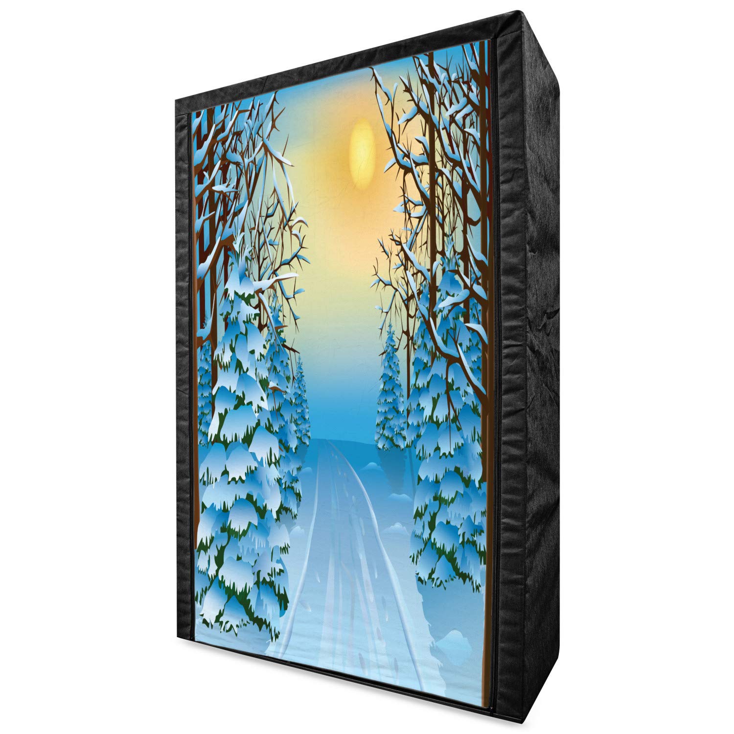 Ambesonne Winter Portable Fabric Wardrobe - 42.5