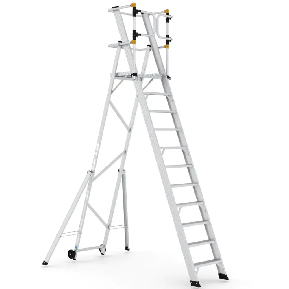 Climb It Large Platform Folding Steps with Safety Gates - Heavy Duty Aluminum Ladder for Kids & Toddlers - Perfect for Playrooms, Bedrooms, and Indoor Play Areas
