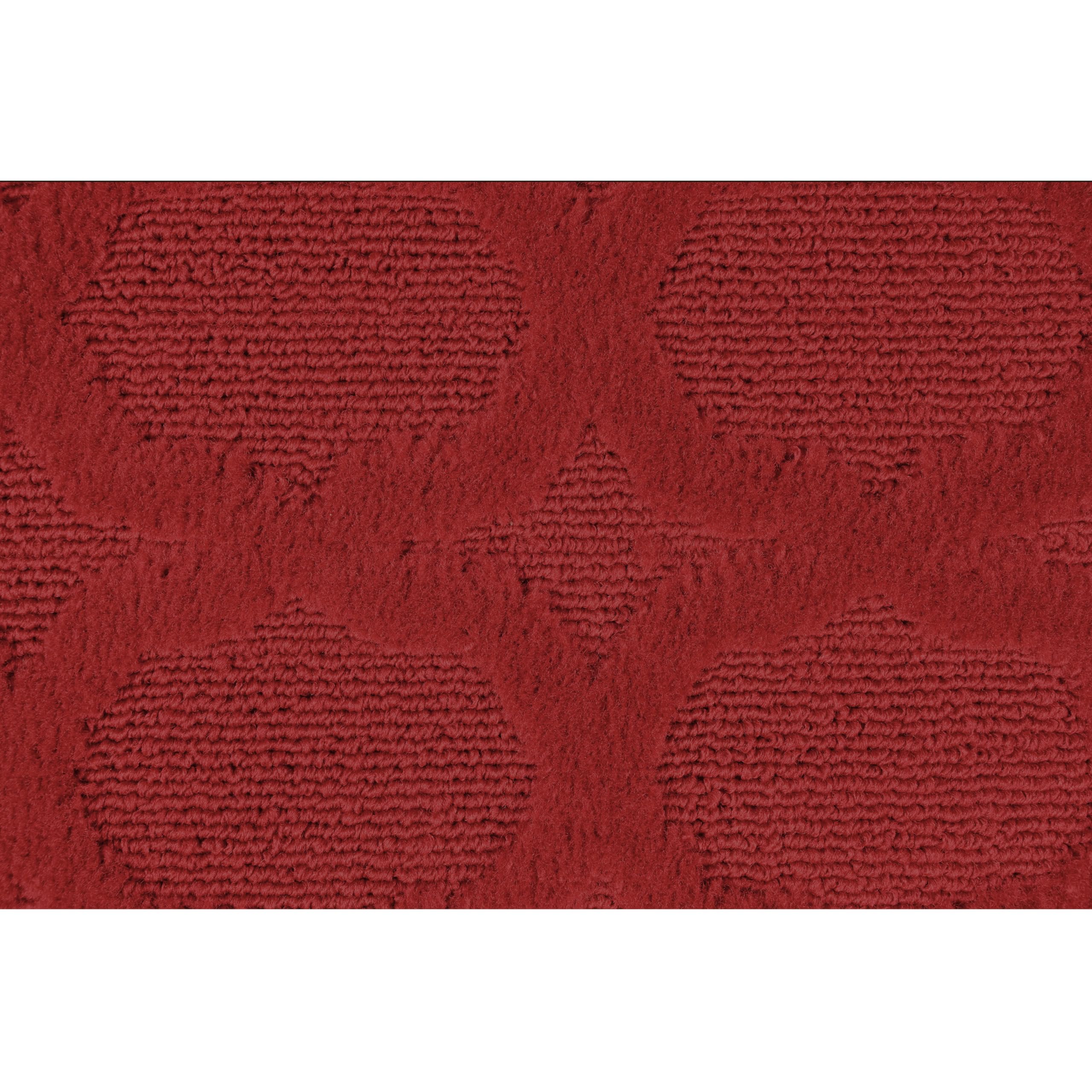 Garland Rug Sparta 5 Ft Round Area Rug in Chili Pepper Red - Perfect for Living Room, Bedroom, or Dining Room Decor