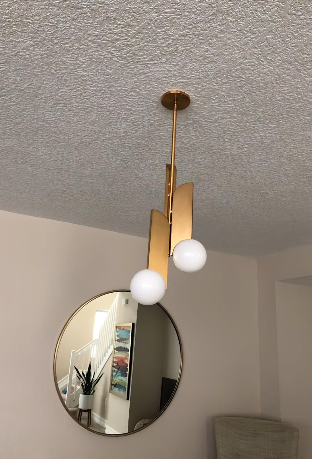 Modern Bower Pendant Light - Adjustable Hanging Lamp with Glass Shade for Kitchen Island, Dining Room & Living Room Decor