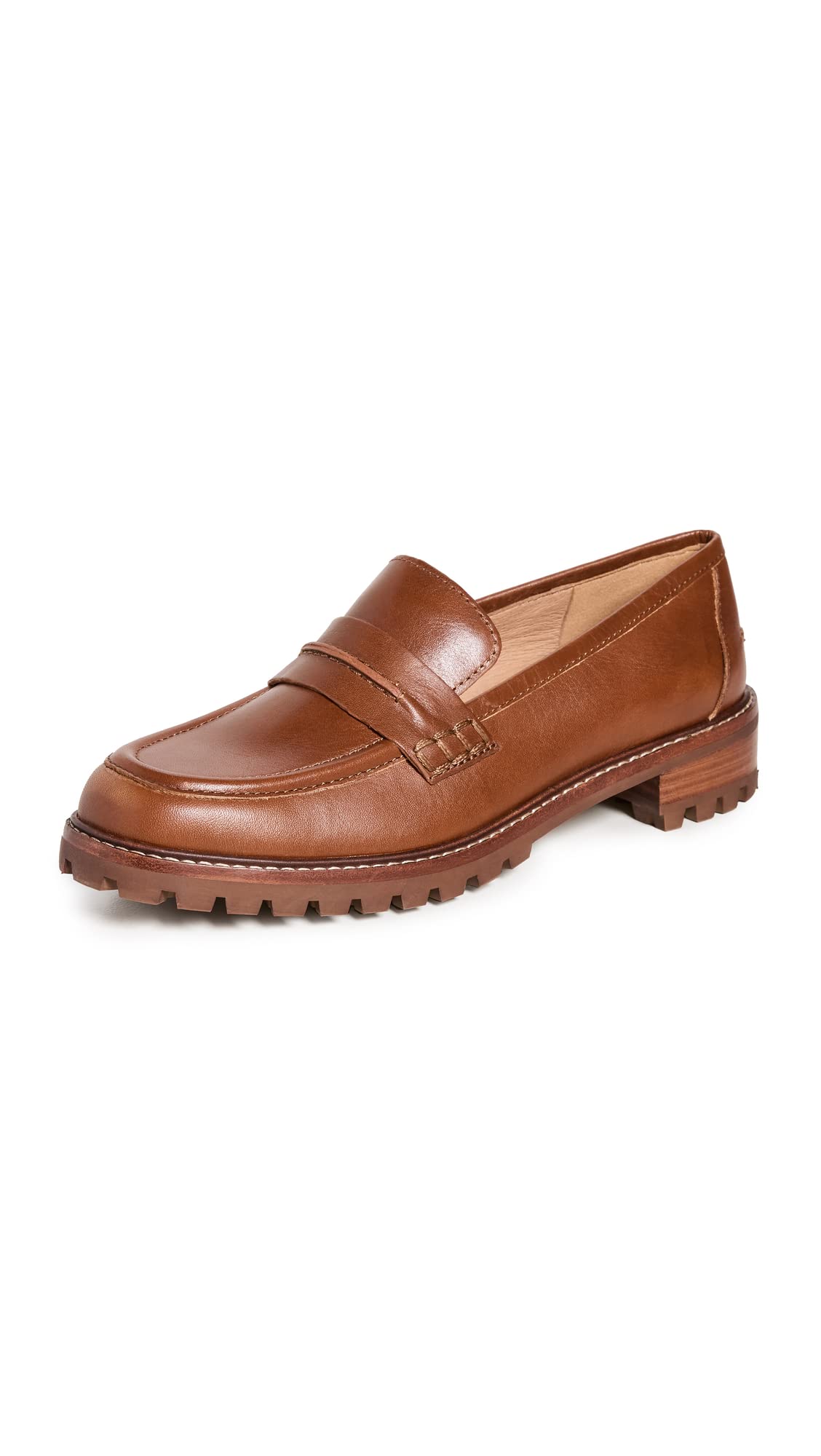 Madewell Women's The Corinne Lugsole Loafers - Comfortable Slip-On Shoes for Work, Office & Casual Outfits | Leather Loafers for Women with Cushioned Insoles