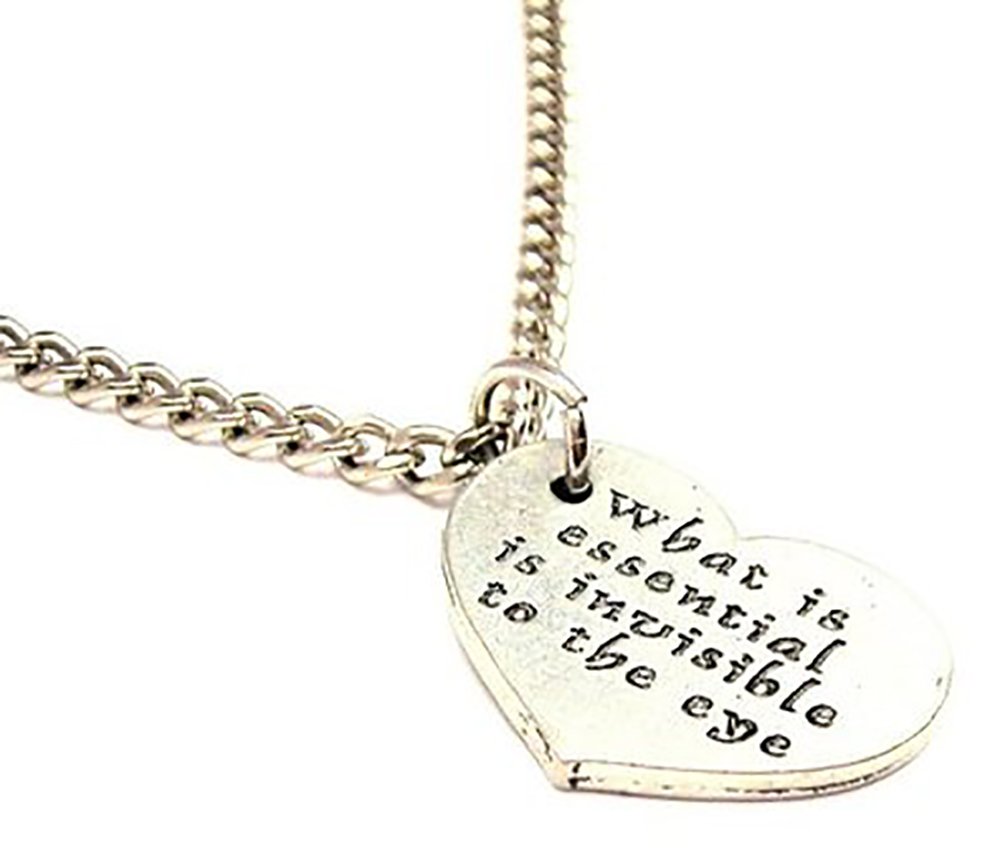Essential is Invisible to The Naked Eye Silver Charm 18