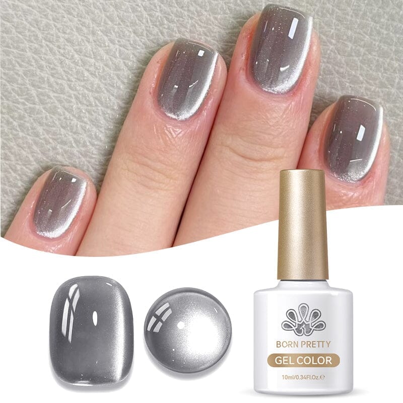 Magnetic Gel Polish for Nails - Water Light Cat MY78 Smoky Ash 10ml - Long-Lasting UV/LED Nail Art for Salon & Home Manicure