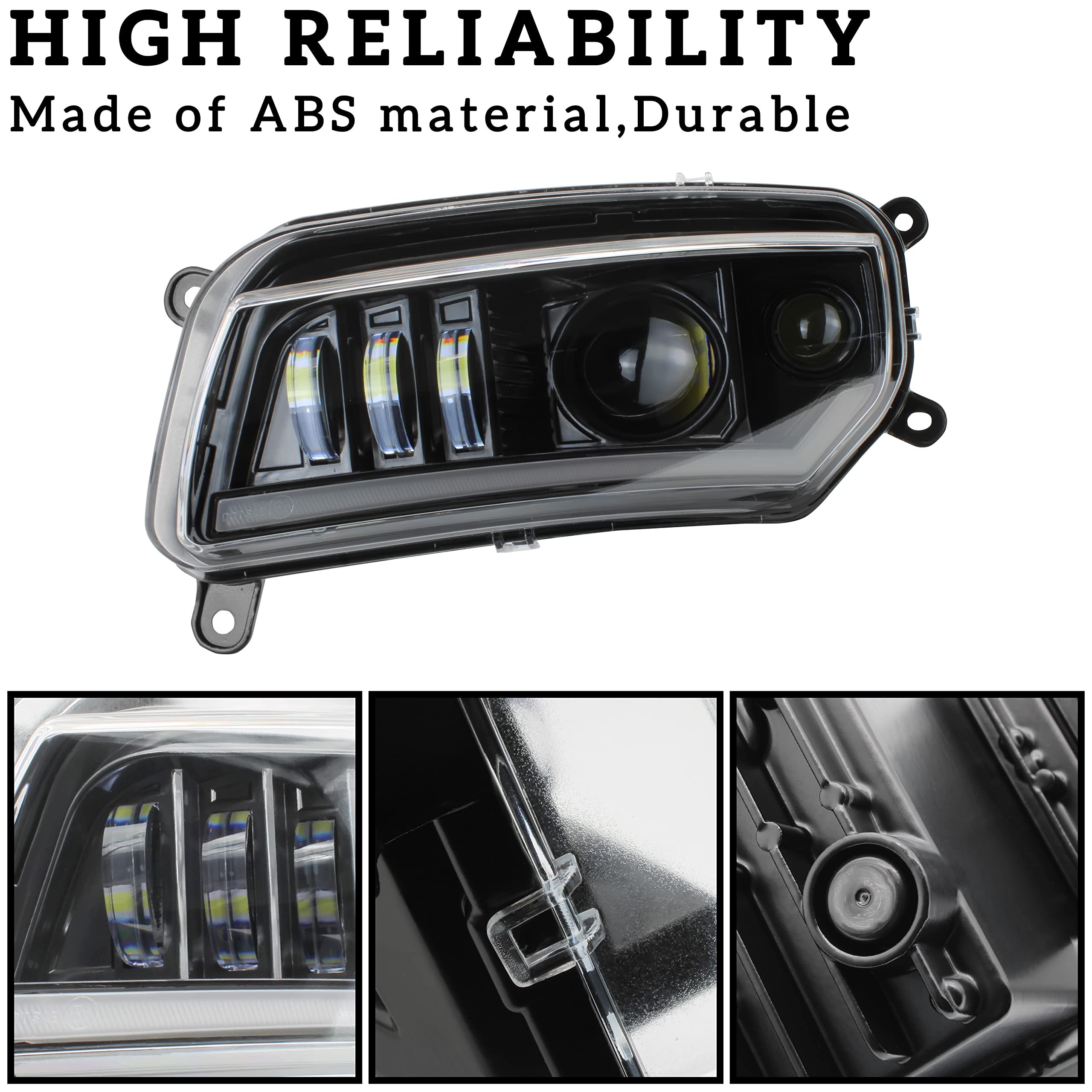 Can-Am Spyder F3 LED Headlight Assembly with DRL & Turn Signal Lights - High-Performance Replacement Headlamps for All F3 Models (2PCS) - Perfect for Night Riding & Enhanced Visibility