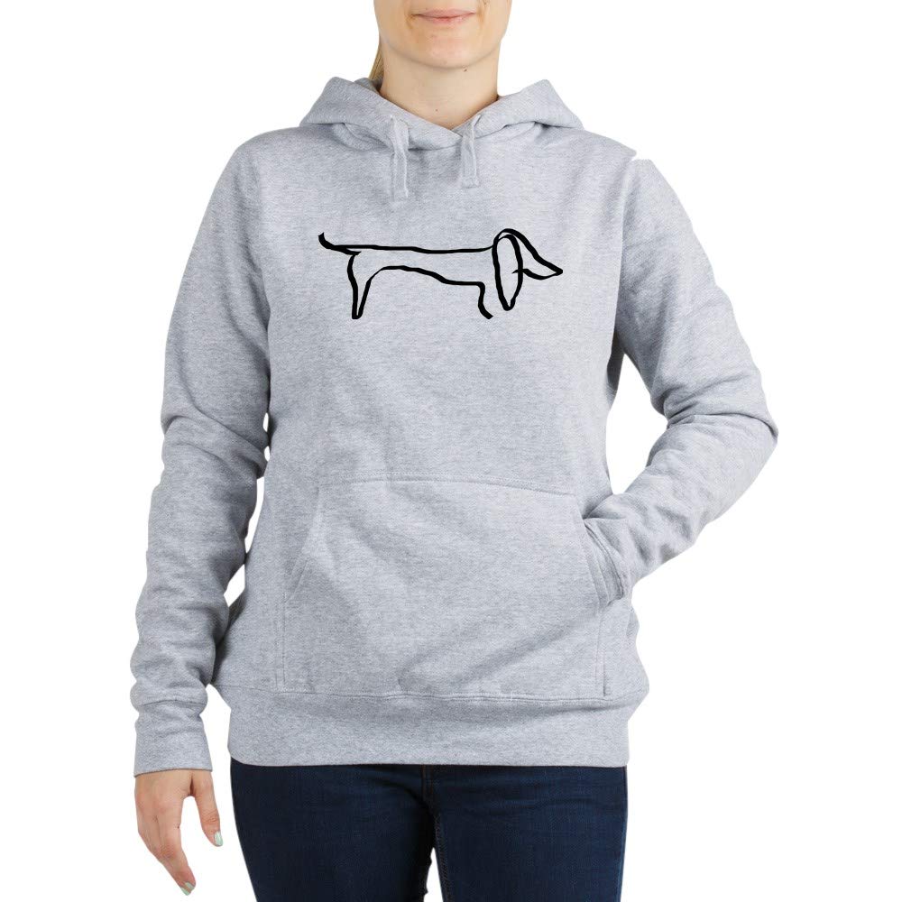 Women's Dachshund Freehand Design Hooded Sweatshirt - Cozy Pullover for Casual Wear, Dog Lover Gift, Lounge & Outdoor Activities