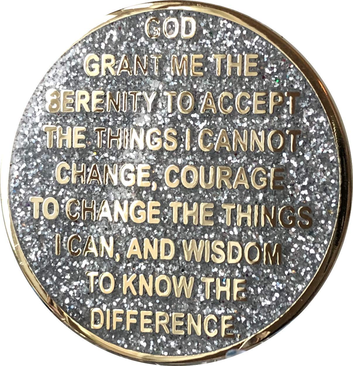 30 Year AA Medallion Reflex Silver Glitter Gold Plated Color Chip XXX - Perfect for Anniversary Gifts, Collectibles & Jewelry Making Supplies